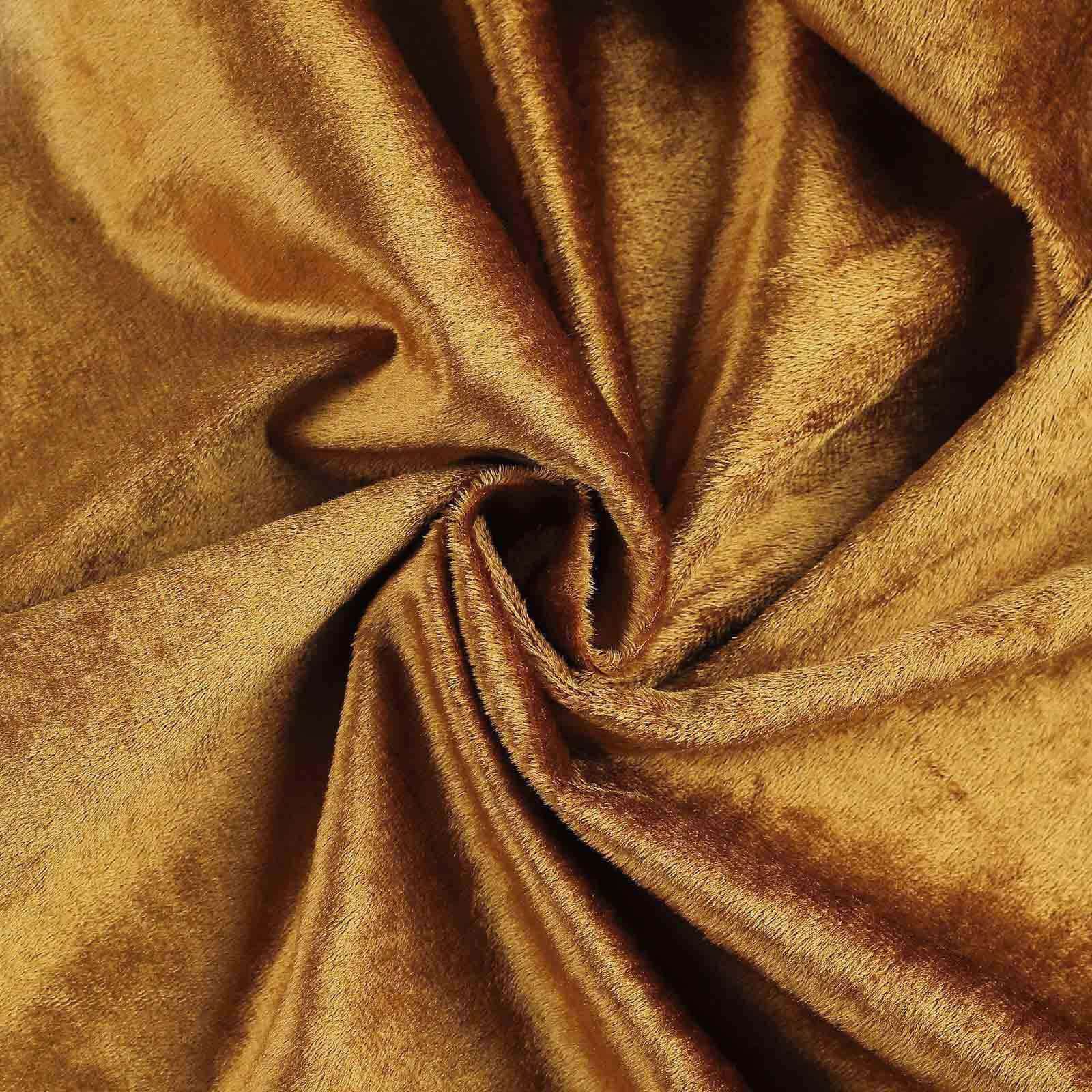 Premium Velvet 120 Round Tablecloth Gold - Reusable Soft & Seamless Table Cover for Upscale Events