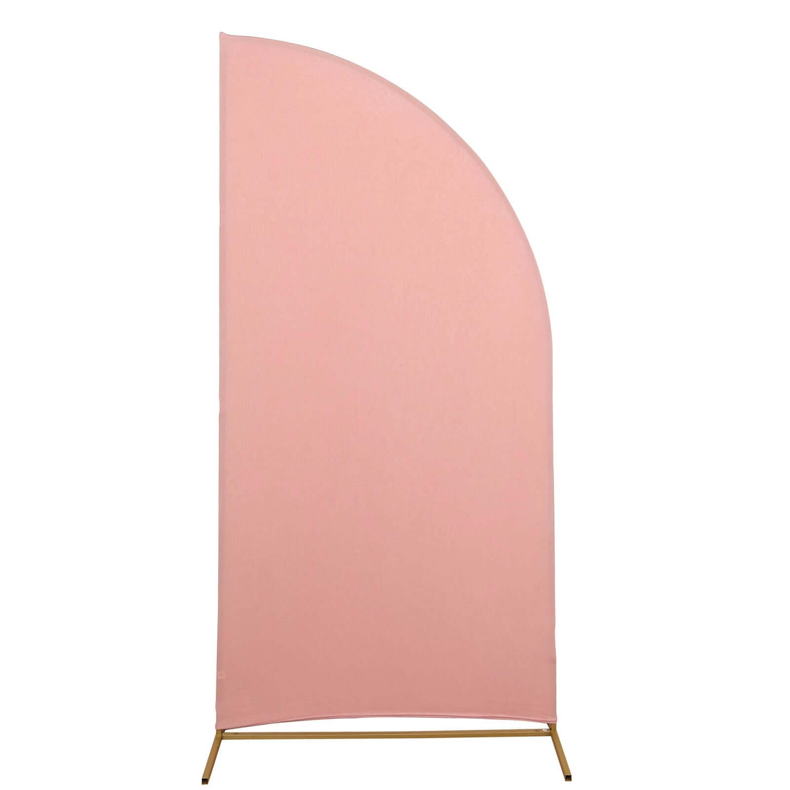 6ft Matte Dusty Rose Spandex Half Moon Chiara Backdrop Stand Cover, Custom Fitted Wedding Arch Cover