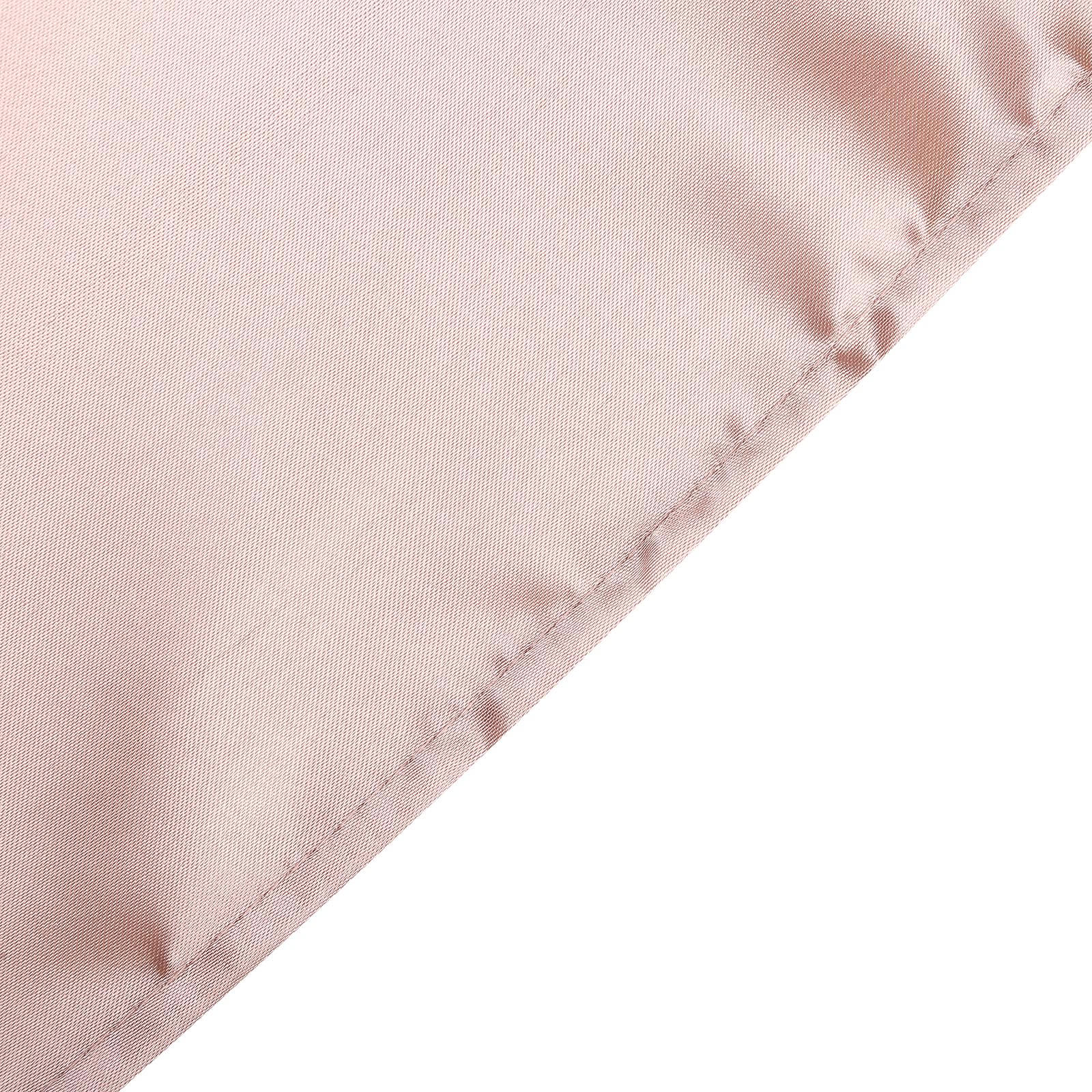 Satin Rectangular 90x132 Tablecloth Dusty Rose Satin - Seamless Table Cover