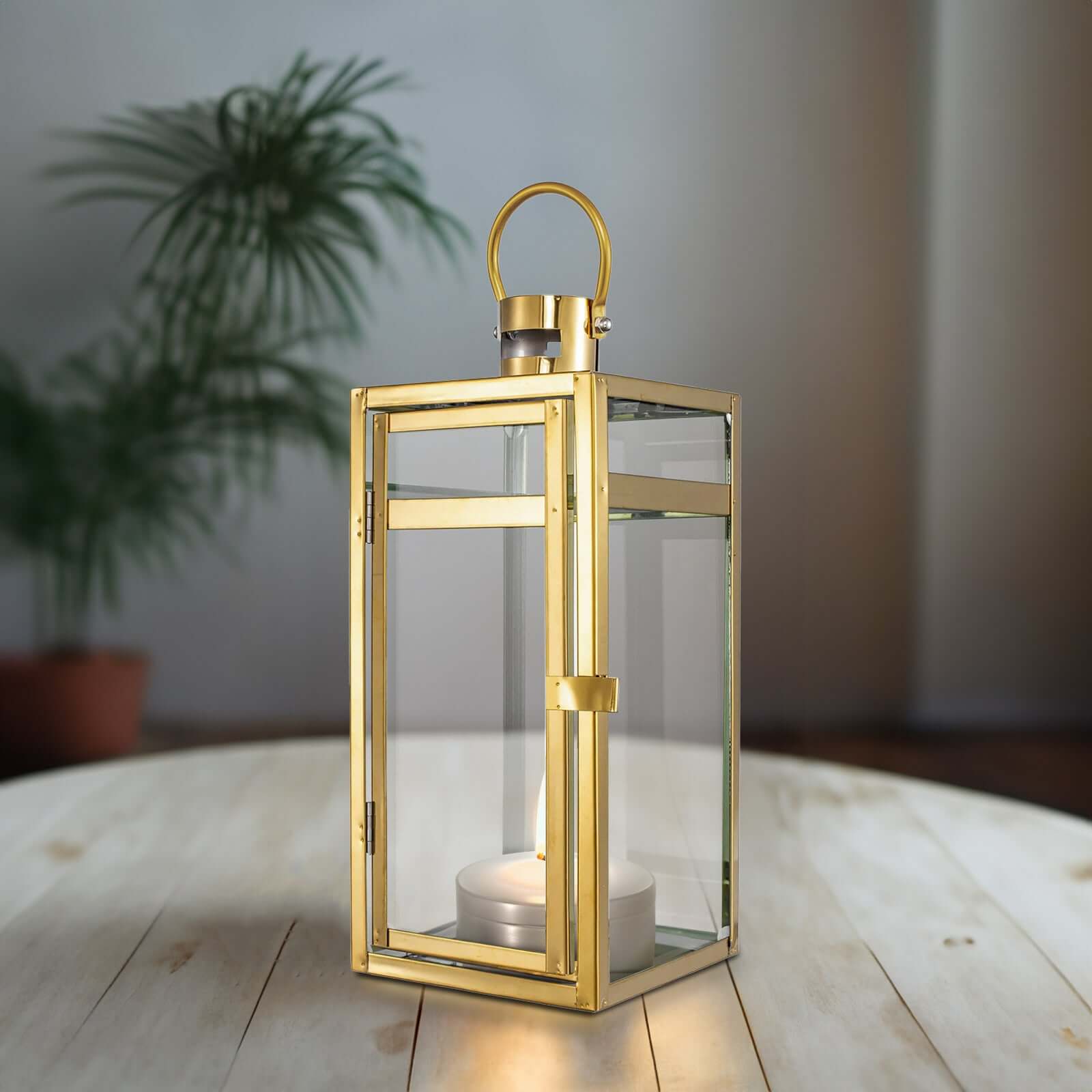 Stainless Steel Candle Lantern Vintage Top Design Gold - Outdoor Metal Patio Lantern Centerpiece 12