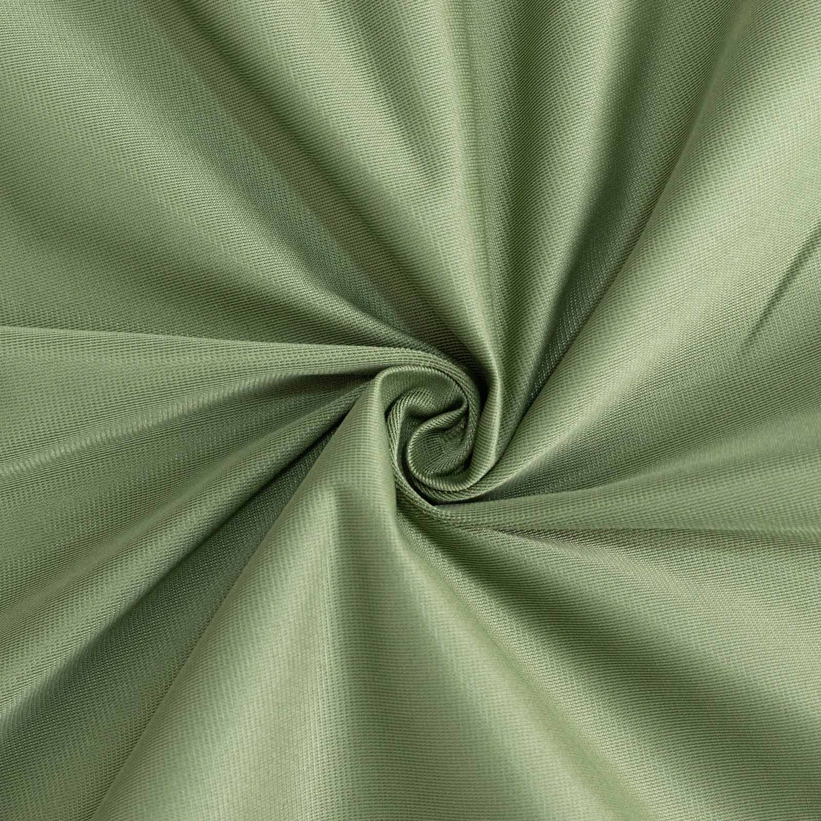 Premium Scuba Round 132 Tablecloth Dusty Sage Green - Wrinkle Free & Stain Resistant Seamless Table Cover