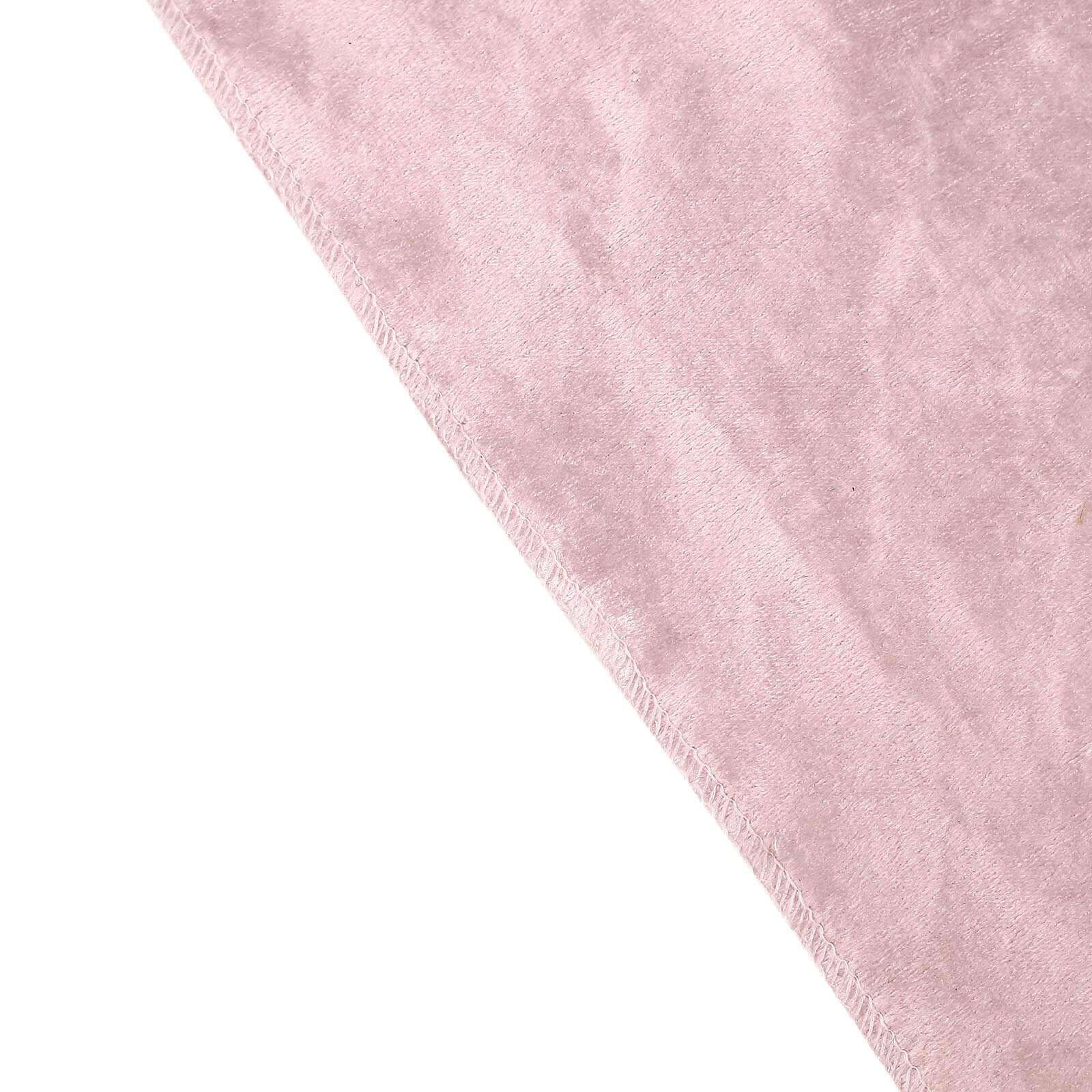 Premium Velvet 120 Round Tablecloth Blush - Reusable Soft & Seamless Table Cover