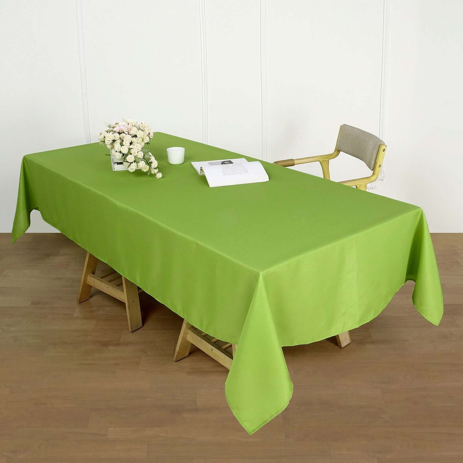 Polyester 60x102 Rectangle Tablecloth Apple Green - Durable and Stylish Table Cover