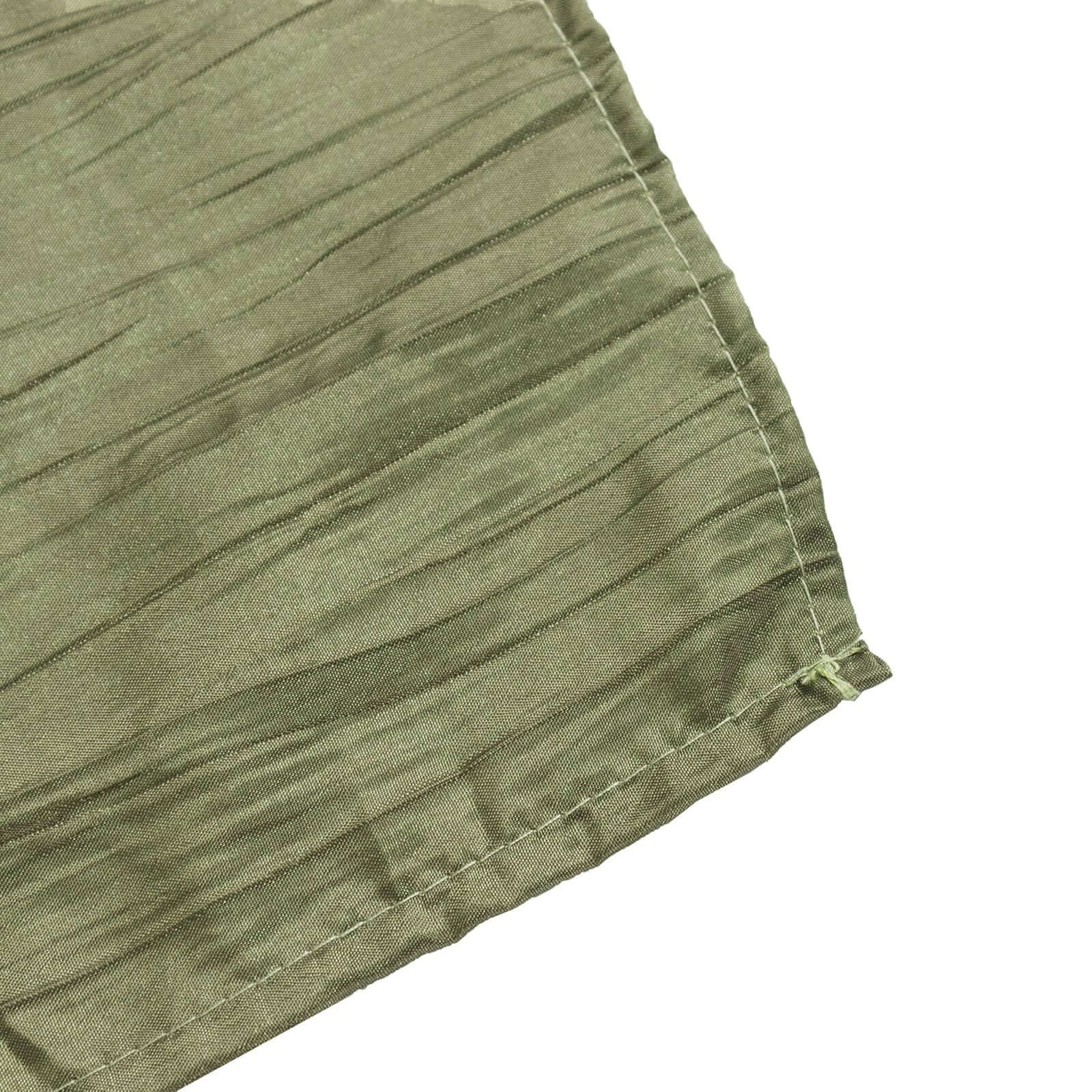 Taffeta 90x156 Rectangle Tablecloth Dusty Sage Green - Accordion Crinkle Seamless Table Cover