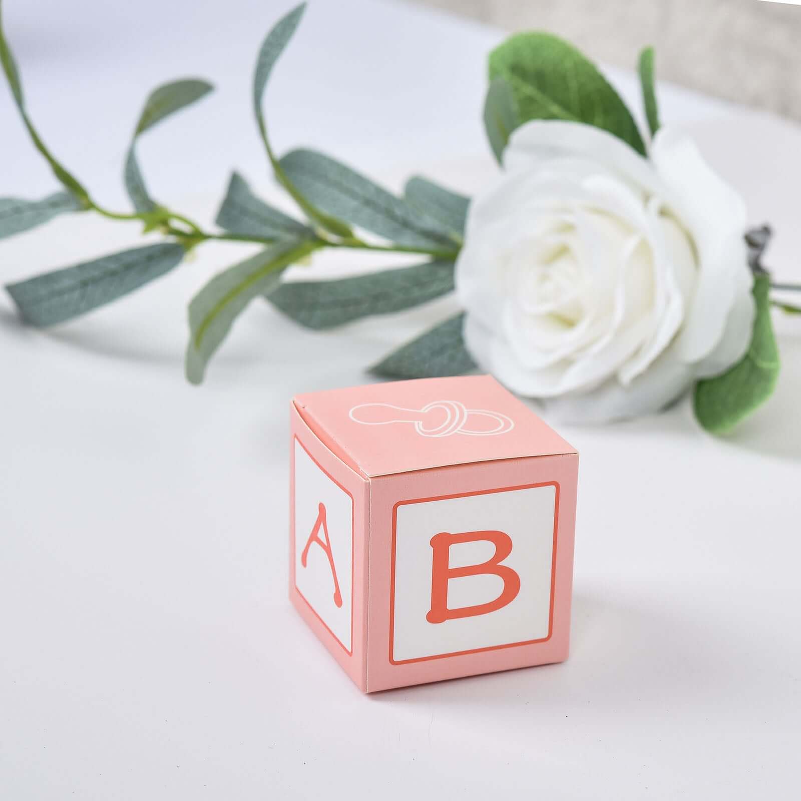25 Pack 2 Pink Baby Shower Party Favor Candy Gift Boxes