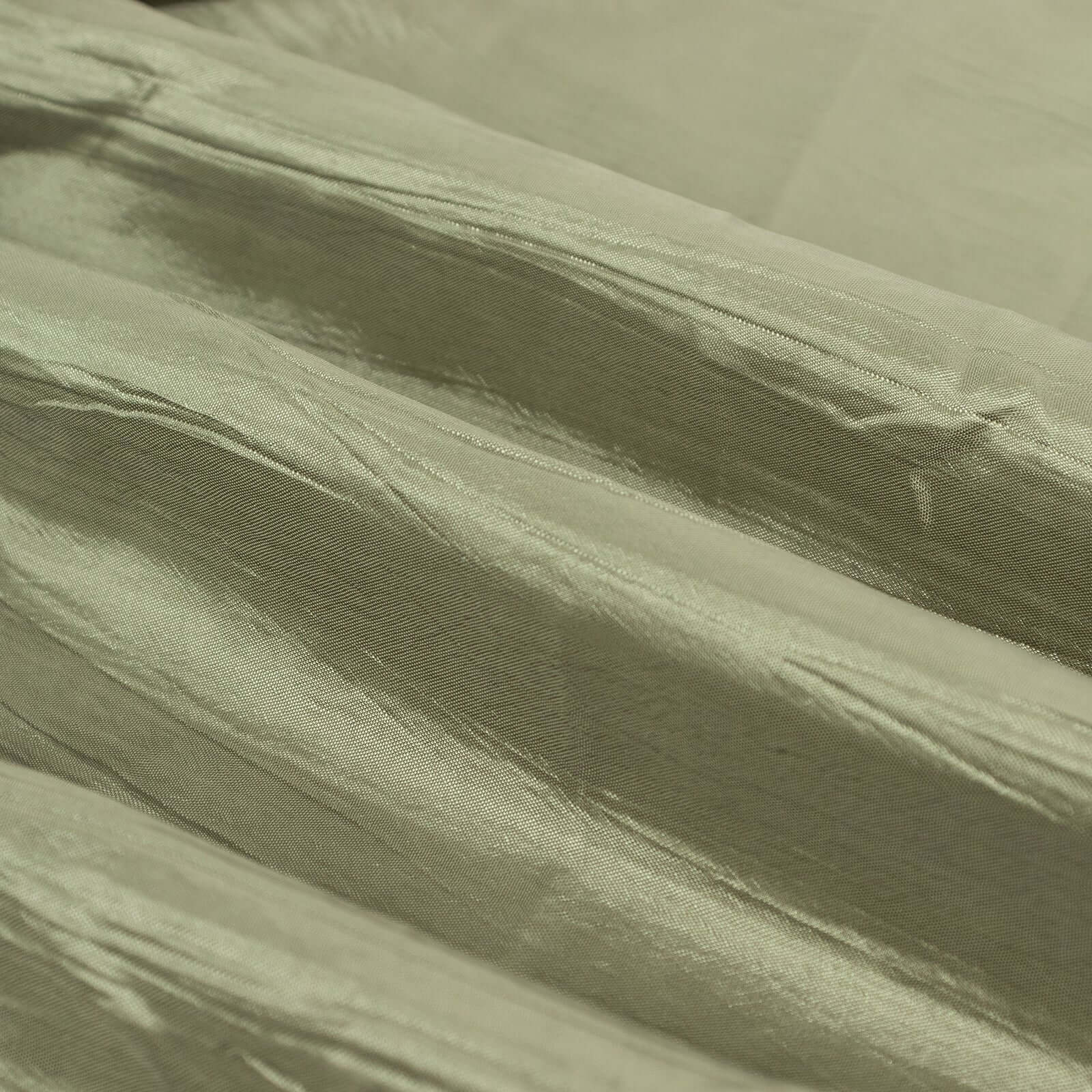 54x10 Yards Dusty Sage Green Accordion Crinkle Taffeta Fabric Bolt
