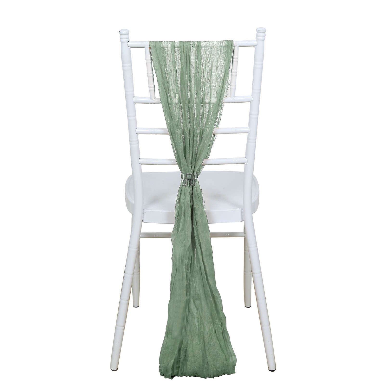 5 Pack Cheesecloth Gauze 16x88 Chair Sashes Dusty Sage Green - Boho Chair Decorations