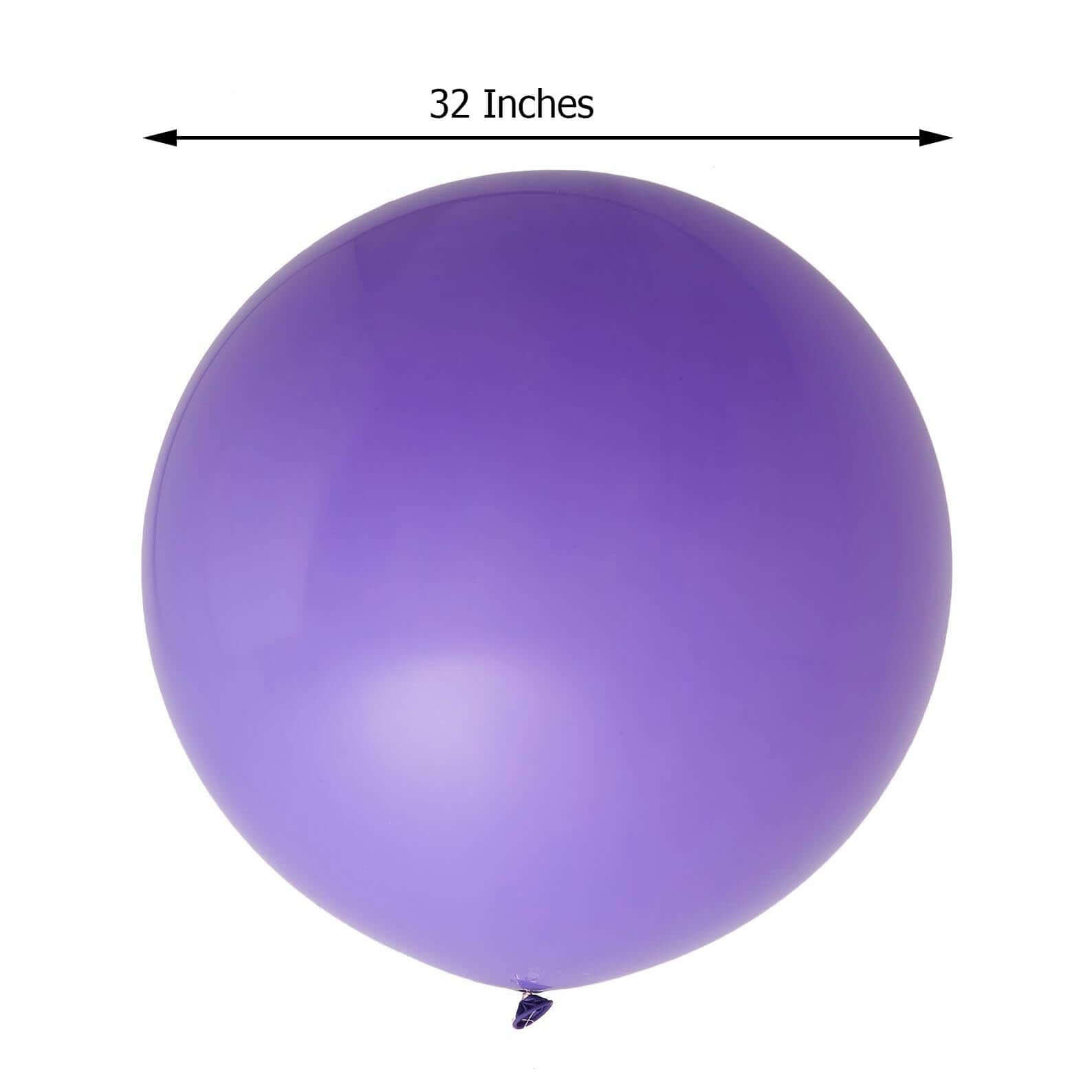 2 Pack 32 Large Matte Purple Helium or Air Premium Latex Balloons