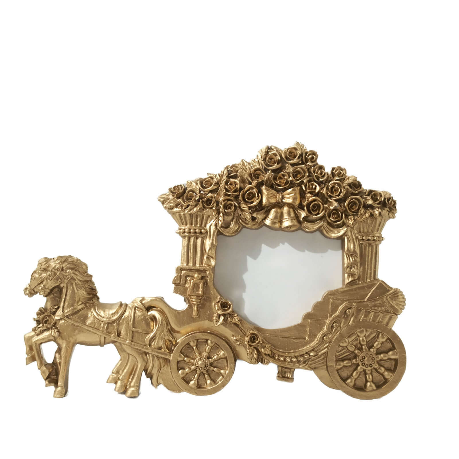 Picture Frame Resin Horse Carriage Design Gold - European Style Place Card Holder & Wedding Party Favor 7