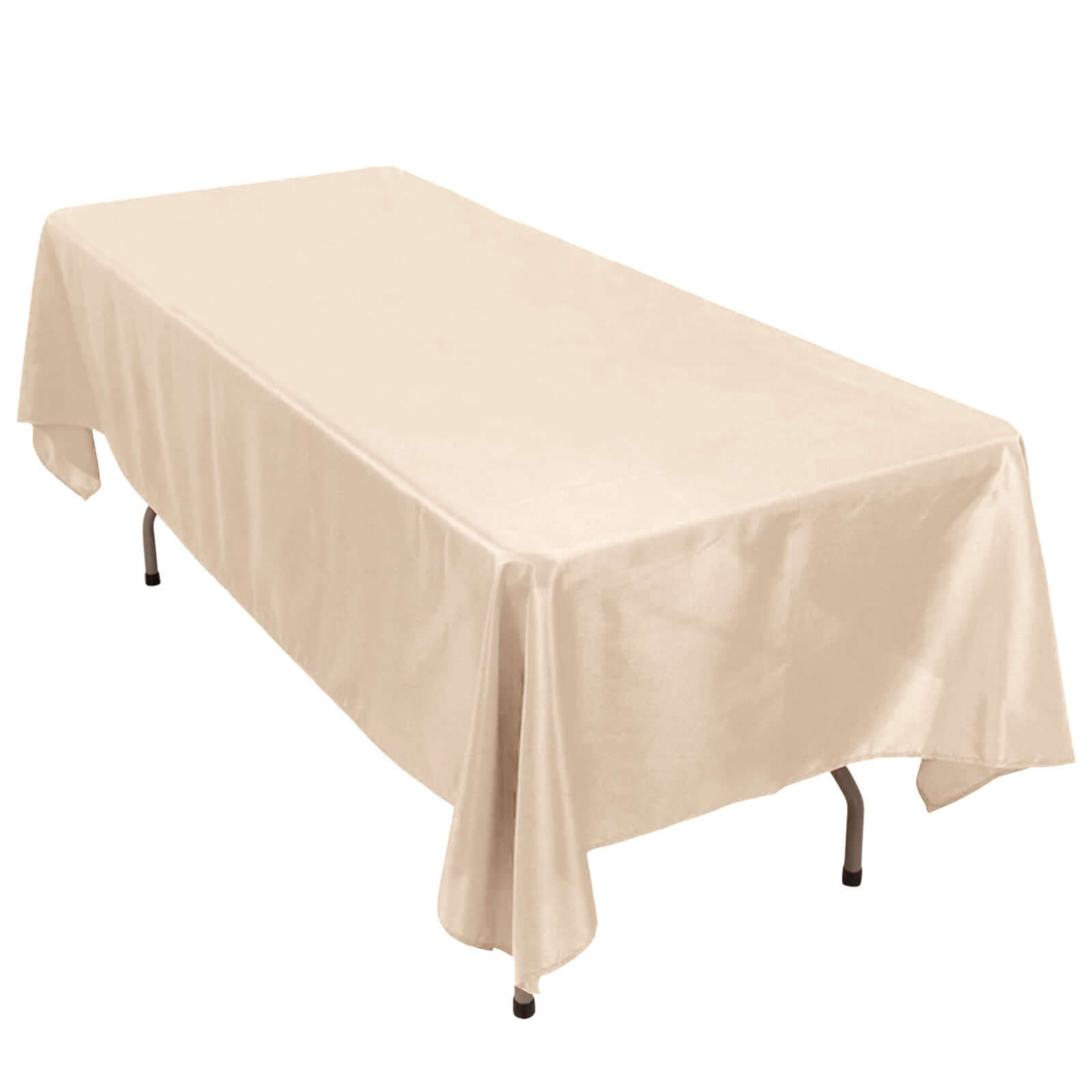 Premium Polyester 60x102 Rectangle Tablecloth Beige - Durable 220GSM Wrinkle-Resistant Table Cover