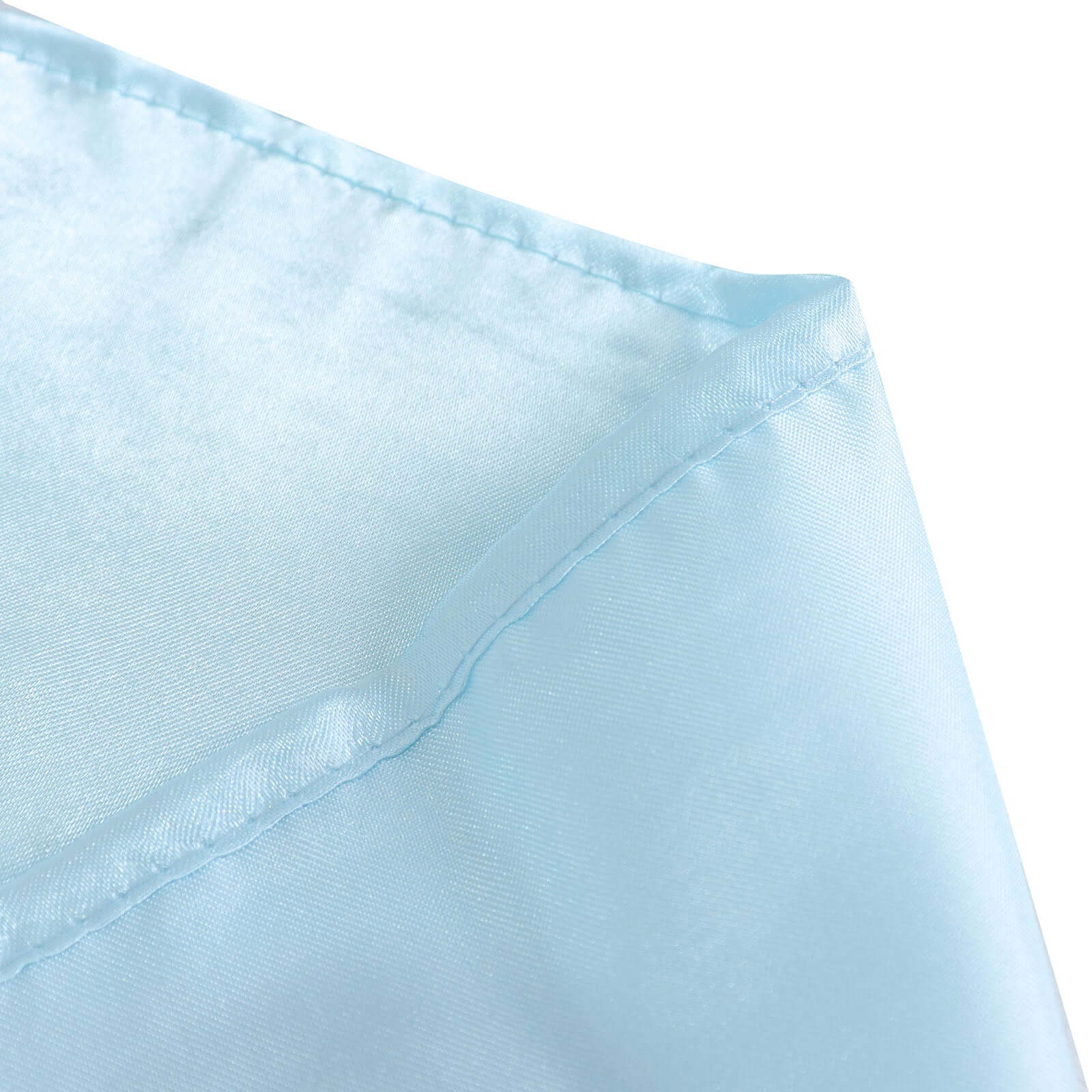 Satin Rectangular 90x132 Tablecloth Light Blue Satin - Seamless Table Cover