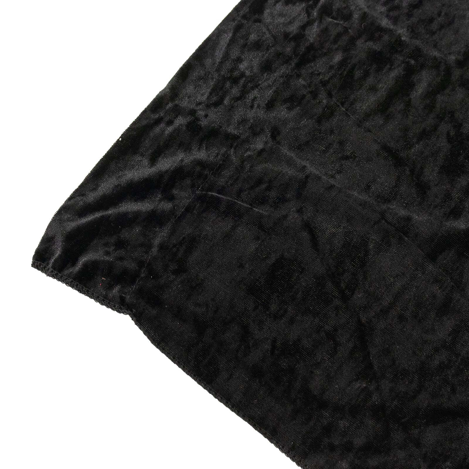 8ftx8ft Black Premium Smooth Velvet Event Curtain Drapes, Privacy Backdrop Event Panel with Rod Pocket