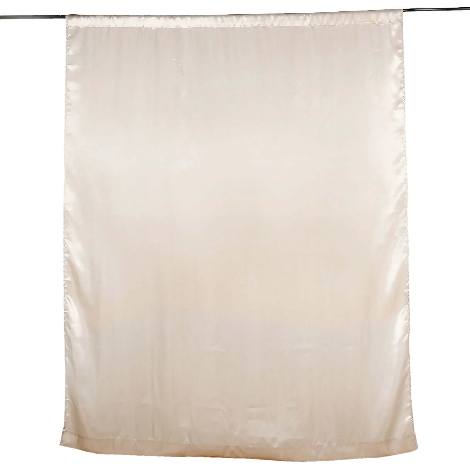 8ftx10ft Beige Satin Event Curtain Drapes, Backdrop Event Panel