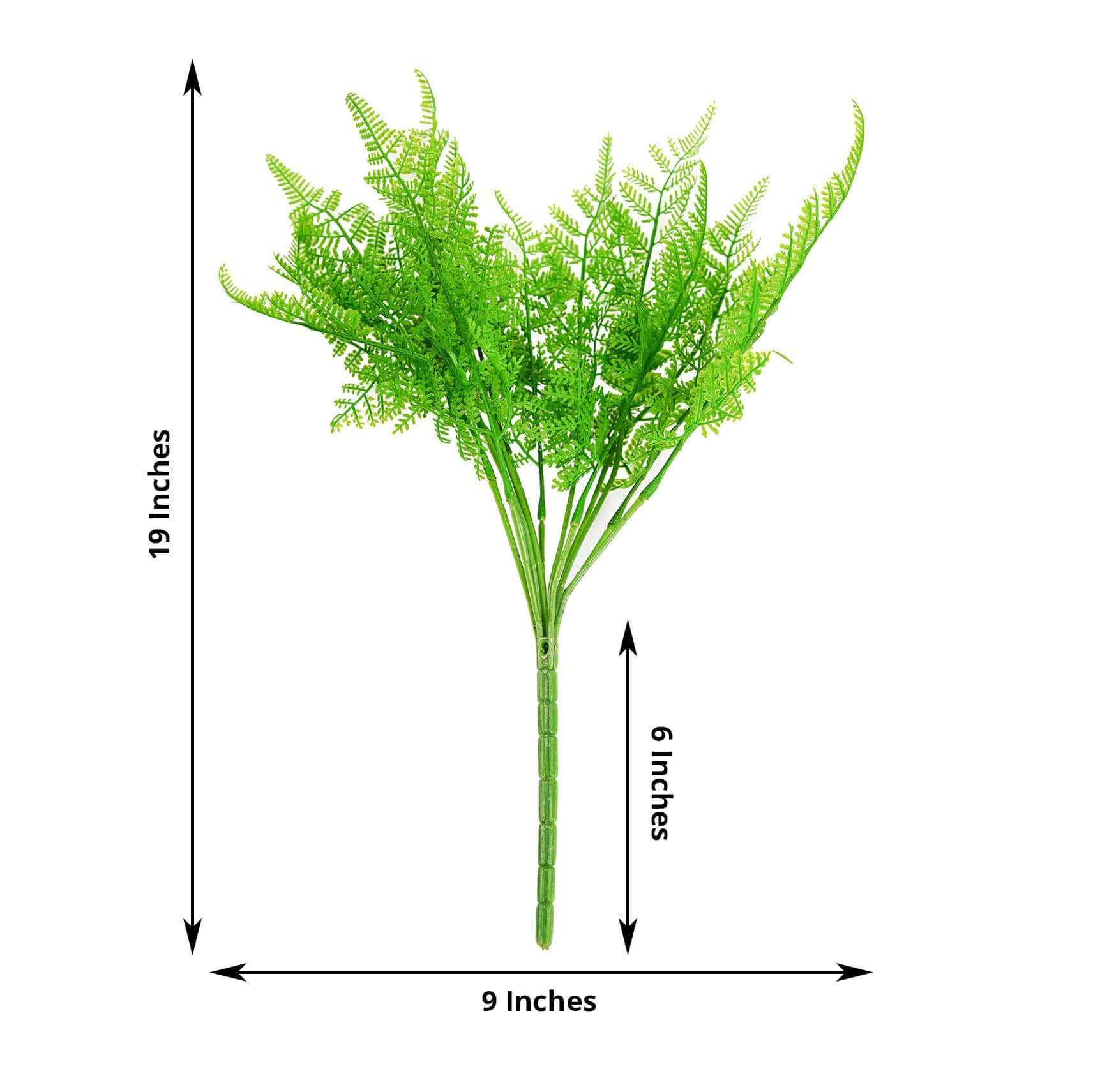 2 Stems Green Artificial Asparagus Fern Leaf Plant Indoor Faux Spray