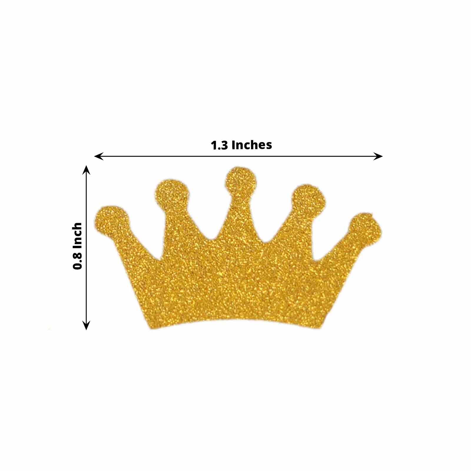 300 Pcs Glitter Princess Crown Paper Confetti Double-Sided Gold, Baby Shower Party Table Scatters - Decorative & Sparkling Design