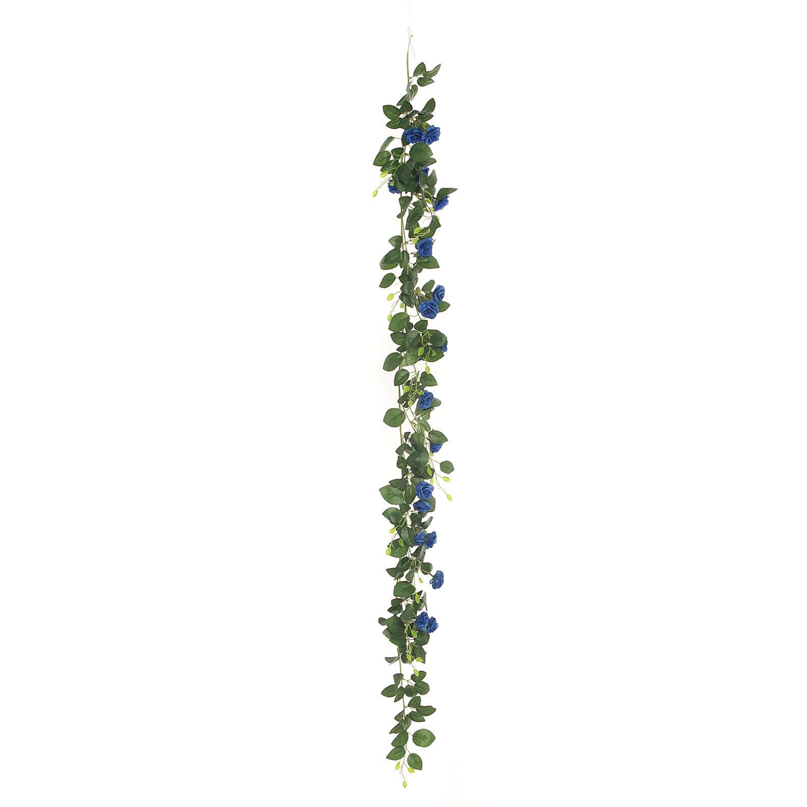 6ft 20 Royal Blue Artificial Silk Roses Flower Garland, Hanging Vine