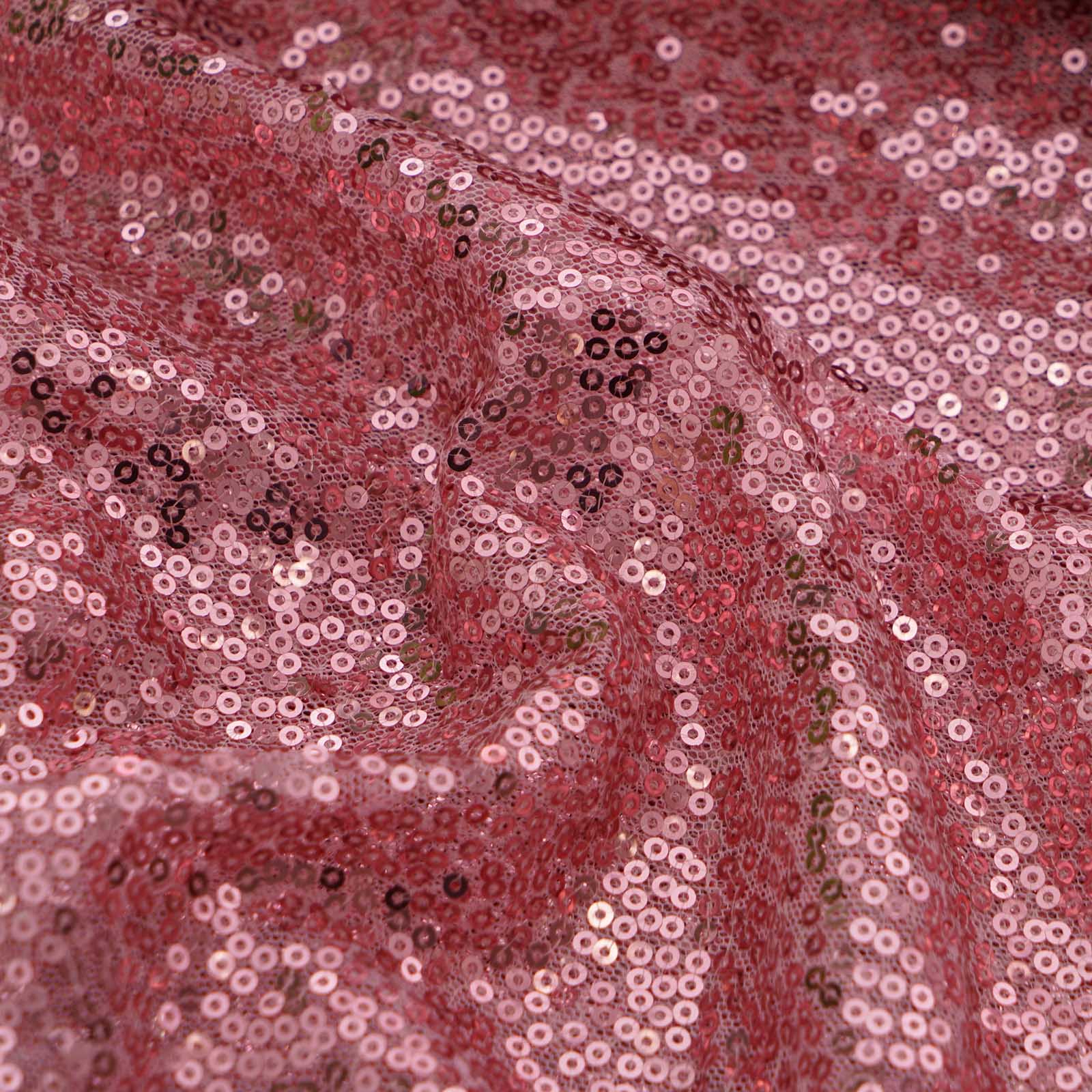 54x4 Yards Pink Sequin Fabric Bolt, Sparkly DIY Craft Fabric Roll