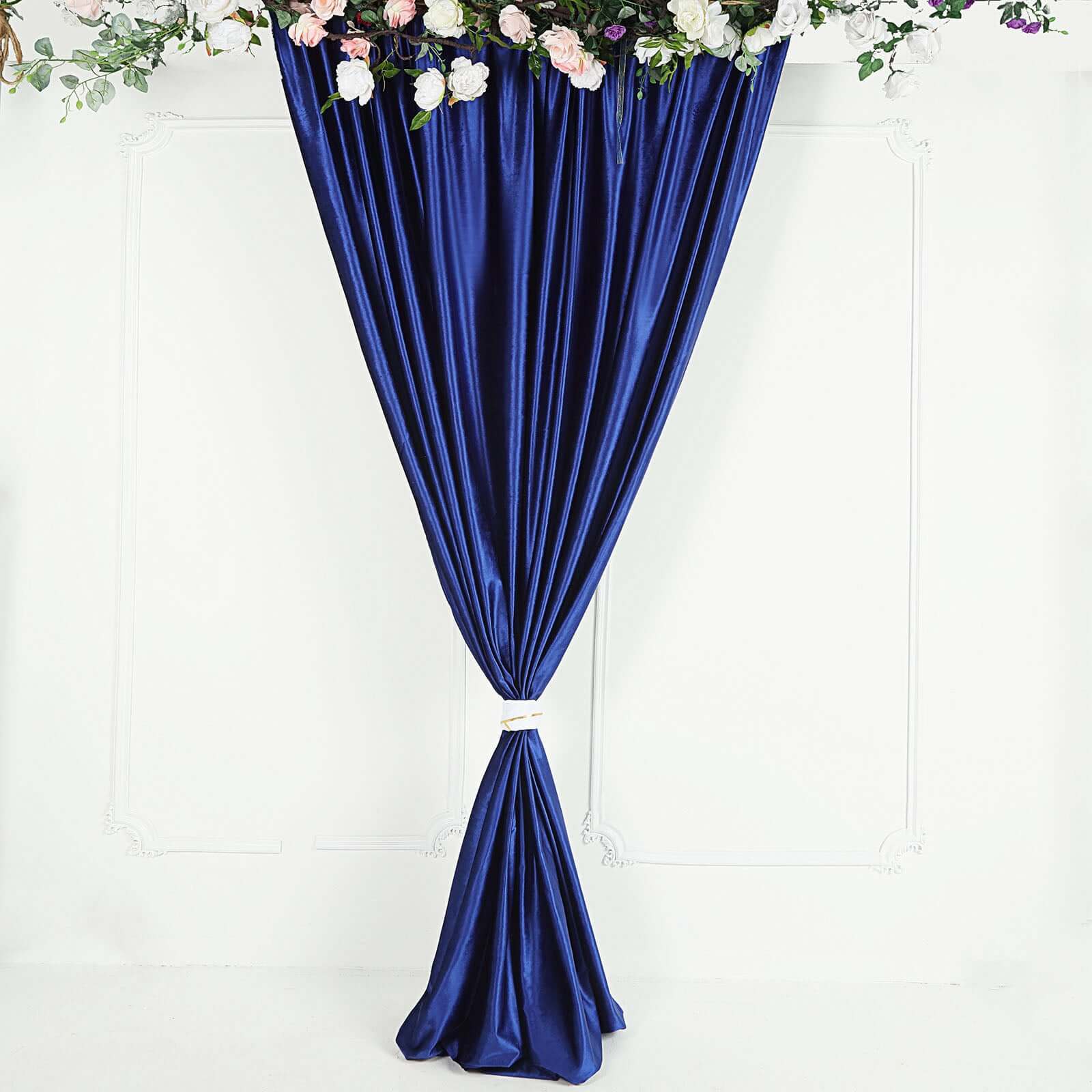 8ftx8ft Royal Blue Premium Smooth Velvet Event Curtain Drapes, Privacy Backdrop Event Panel with Rod Pocket