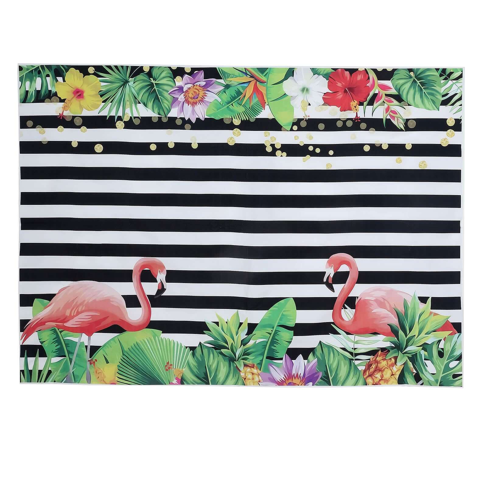 5ftx7ft Pink Flamingo Stripe Vinyl Photo Shoot Backdrop Banner