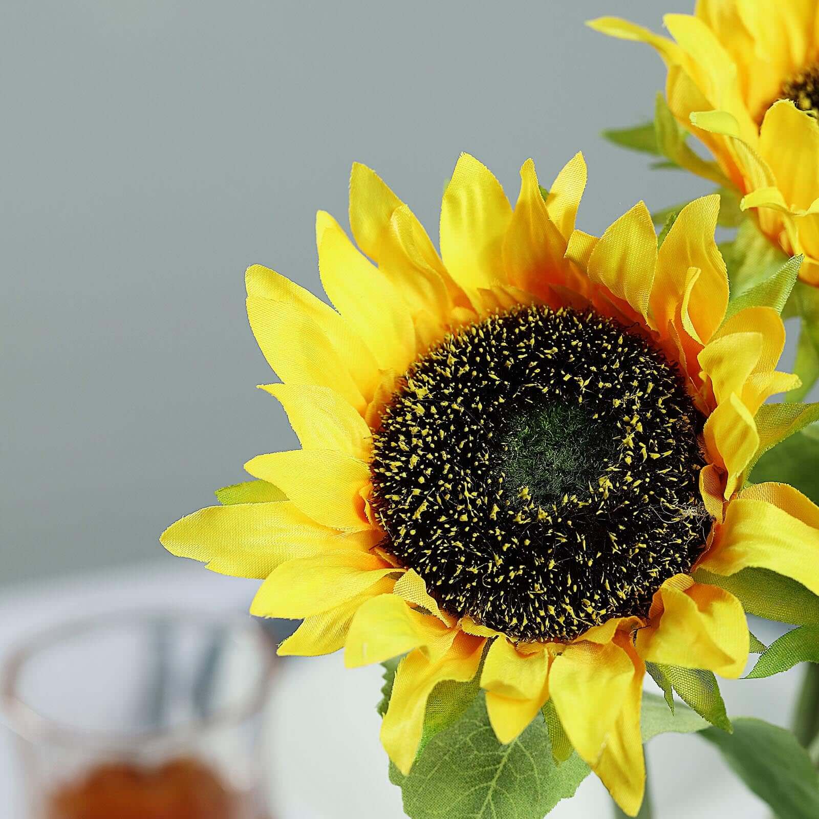 3 Stems 17 Yellow Artificial Silk Sunflower Flower Bouquet Branches