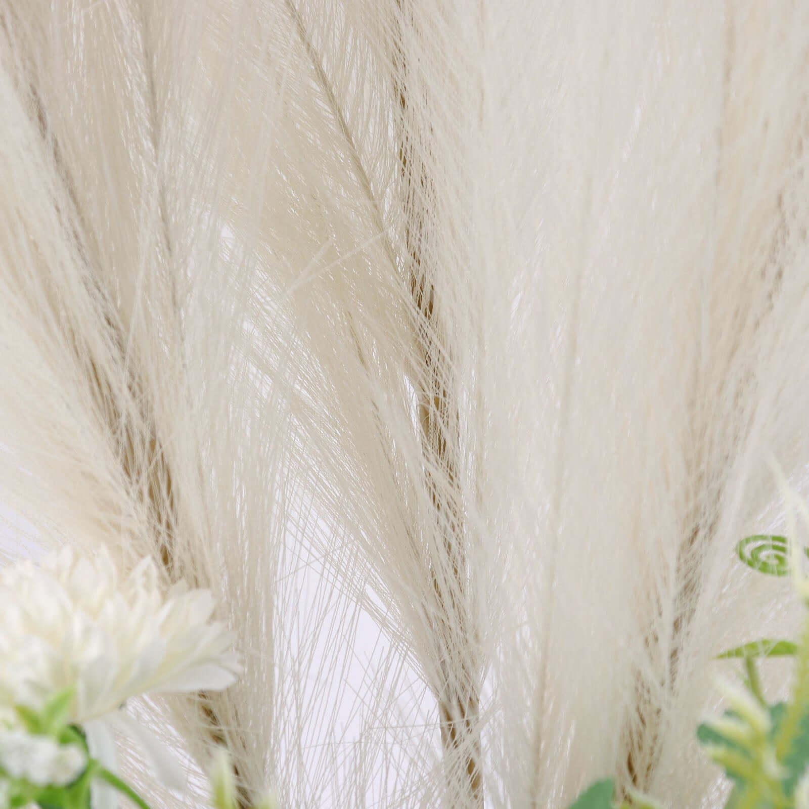 3 Stems Artificial Pampas Grass Decor Cream - Soft Realistic Faux Ornamental Grass Branches for Rustic Boho Chic Backdrops Floral Styling & Vase Displays 44