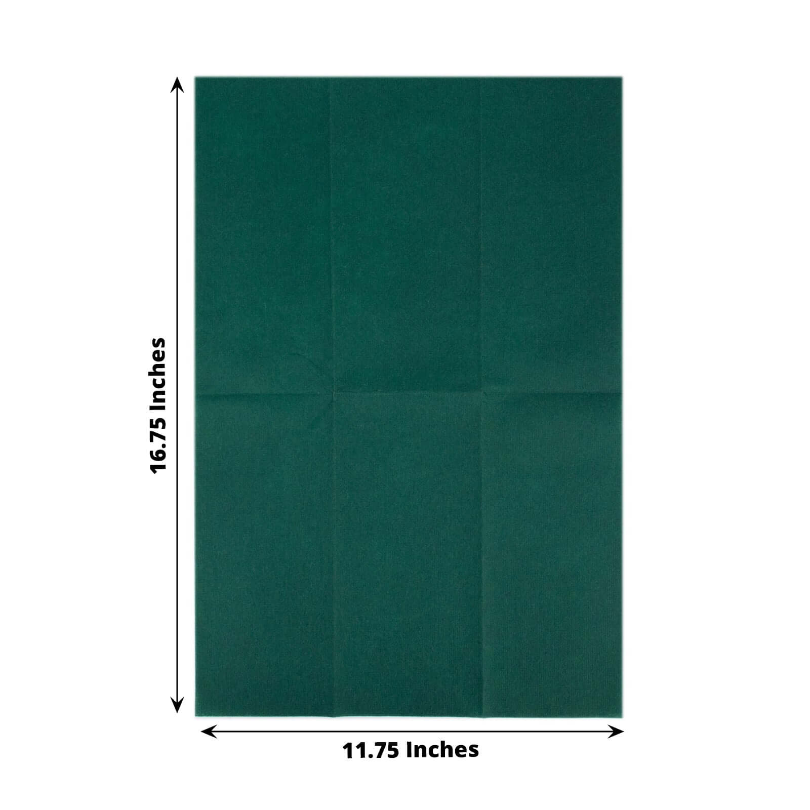 20-Pack Paper Linen-Like Napkins Hunter Emerald Green - Disposable Hygienic Airlaid Guest Towels 8.5x4