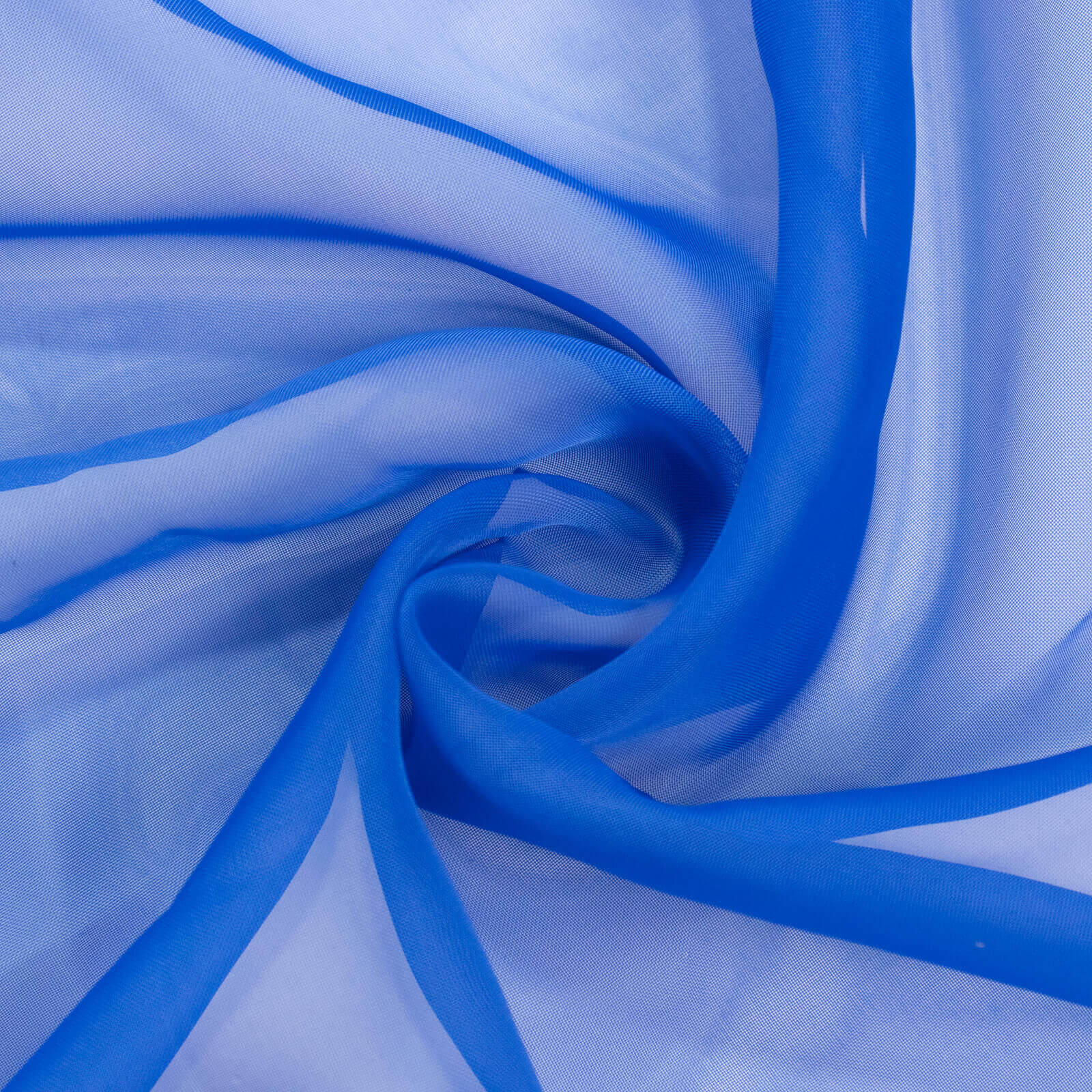 5ftx32ft Premium Royal Blue Chiffon Curtain Panel, Durable Flame Resistant Backdrop Ceiling Drapery With Rod Pocket