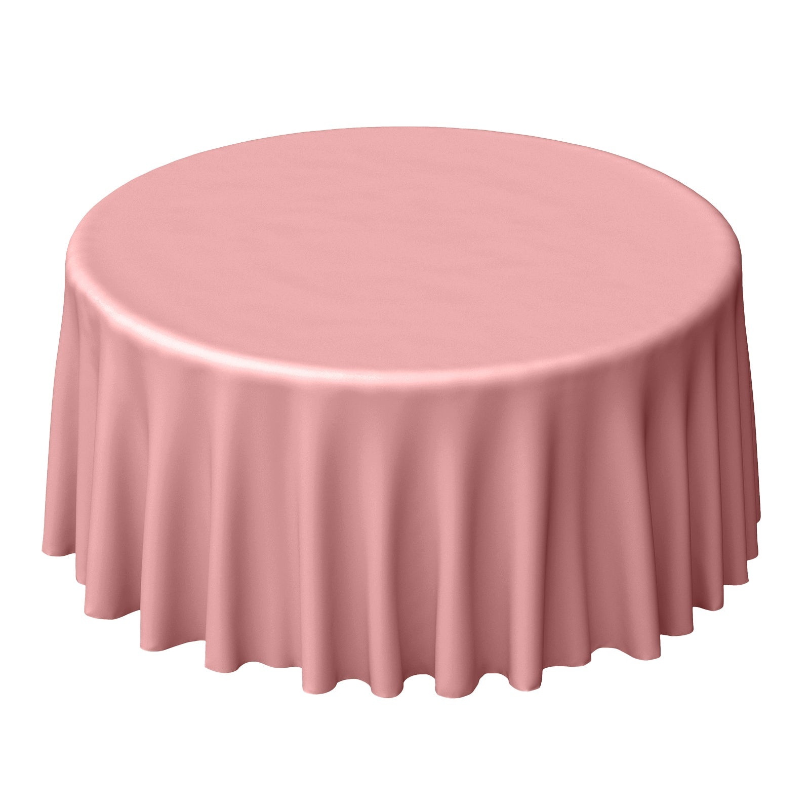 Polyester 120 Round Tablecloth Dusty Rose - Seamless Wrinkle-Resistant Table Cover