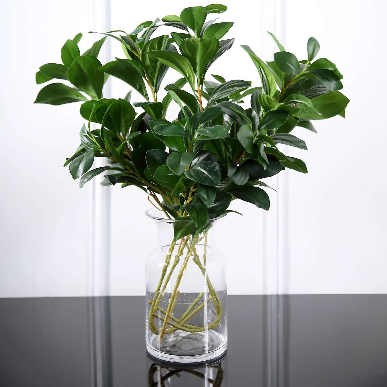 2 Stems 26 Green Artificial Lemon Leaf Branches Faux Greenery Plant