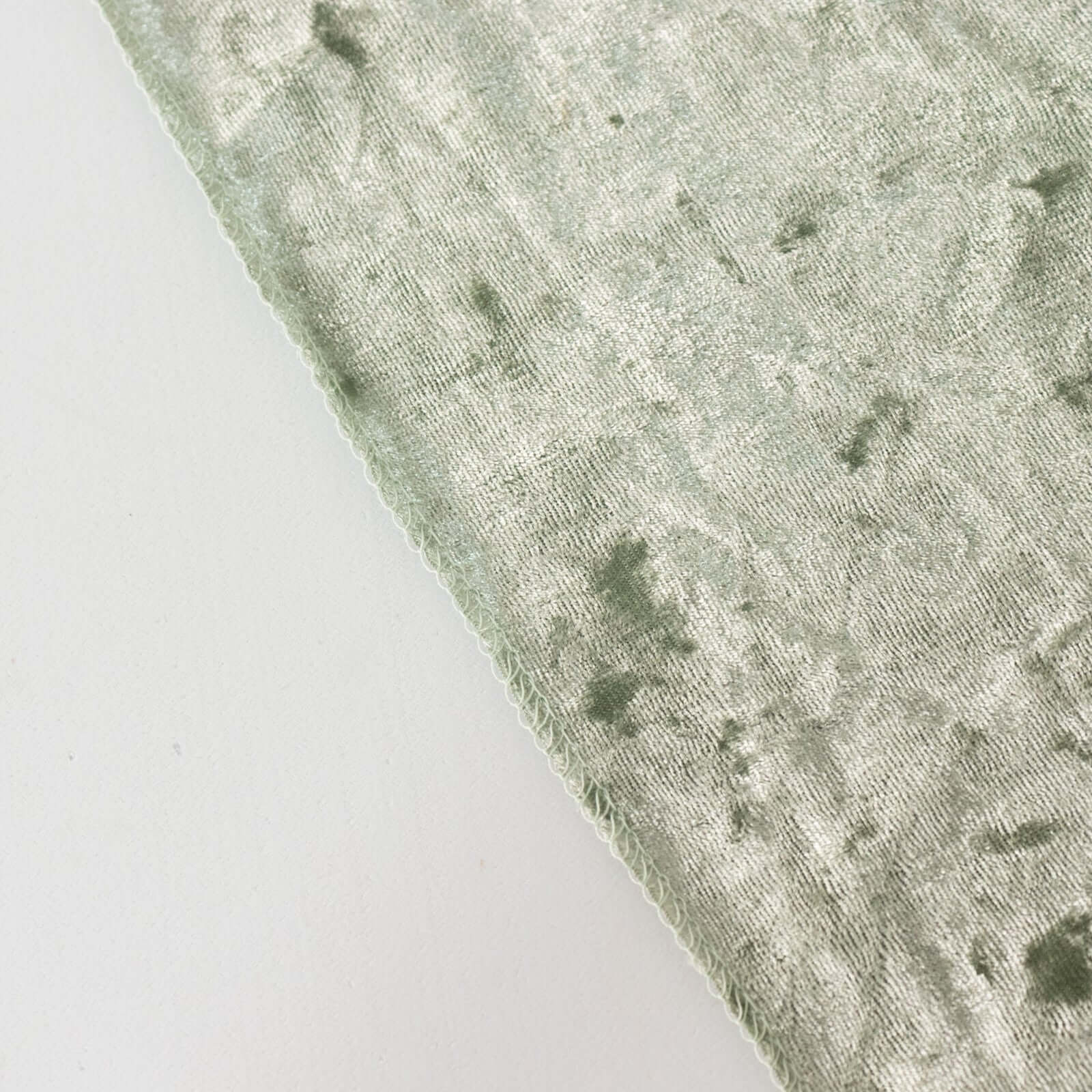 Premium Crushed Velvet 120 Round Tablecloth Sage Green - Reusable Soft & Stylish Seamless Table Cover