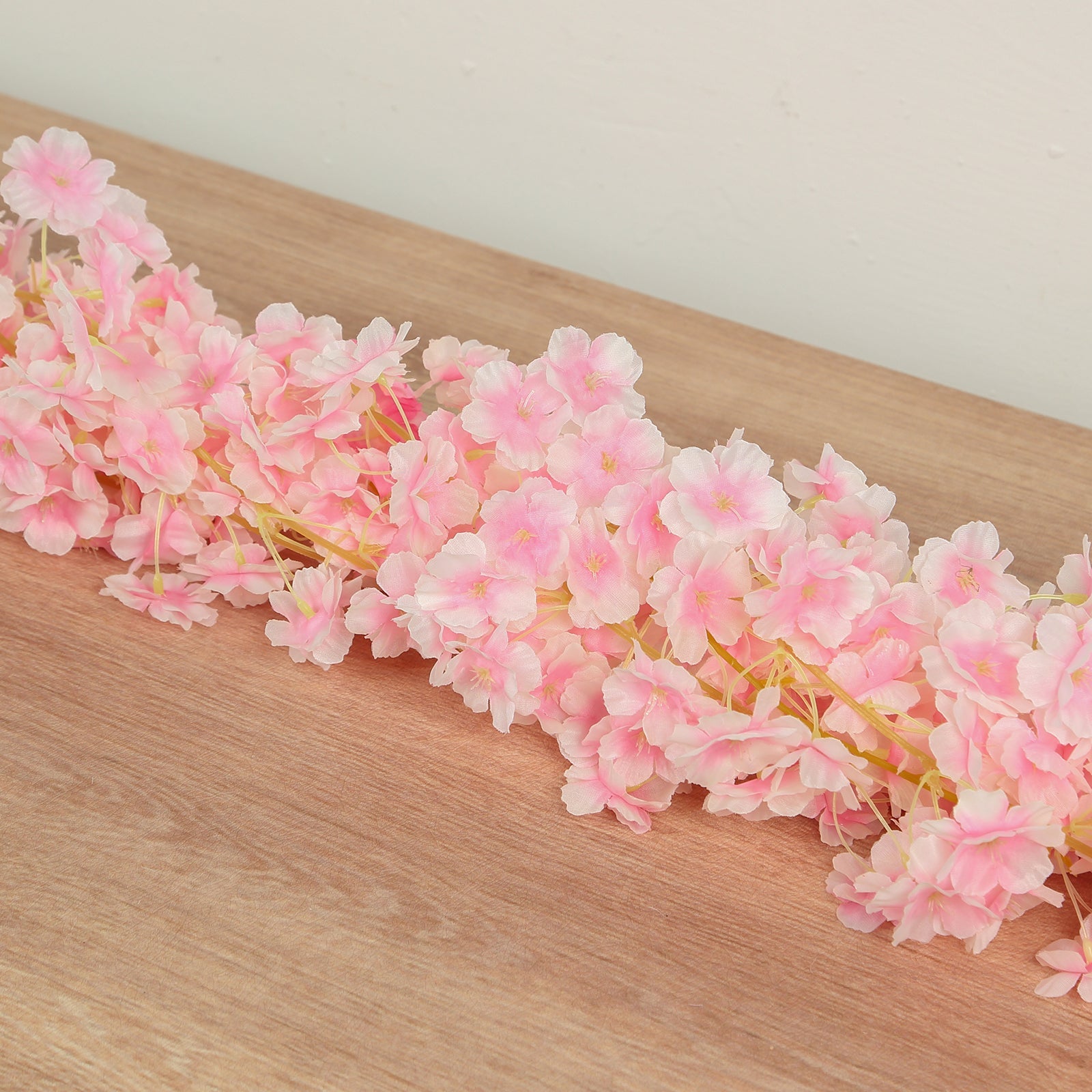 5 Pack Blush Artificial Cherry Blossom Floral Garland, 6ft Silk Flower Hanging Vines