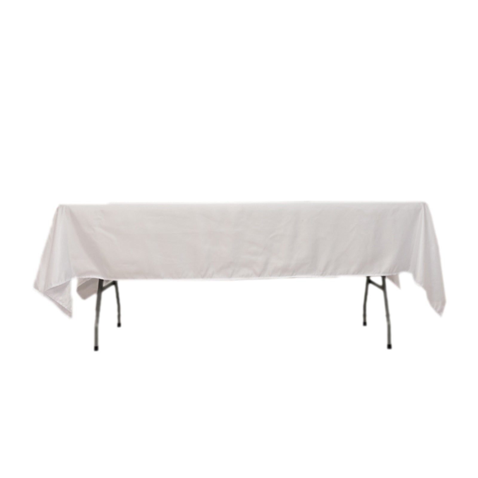 Lamour Satin 60x102 Rectangle Tablecloth White - Durable & Silky Soft Feel Table Cover for Weddings & Banquets