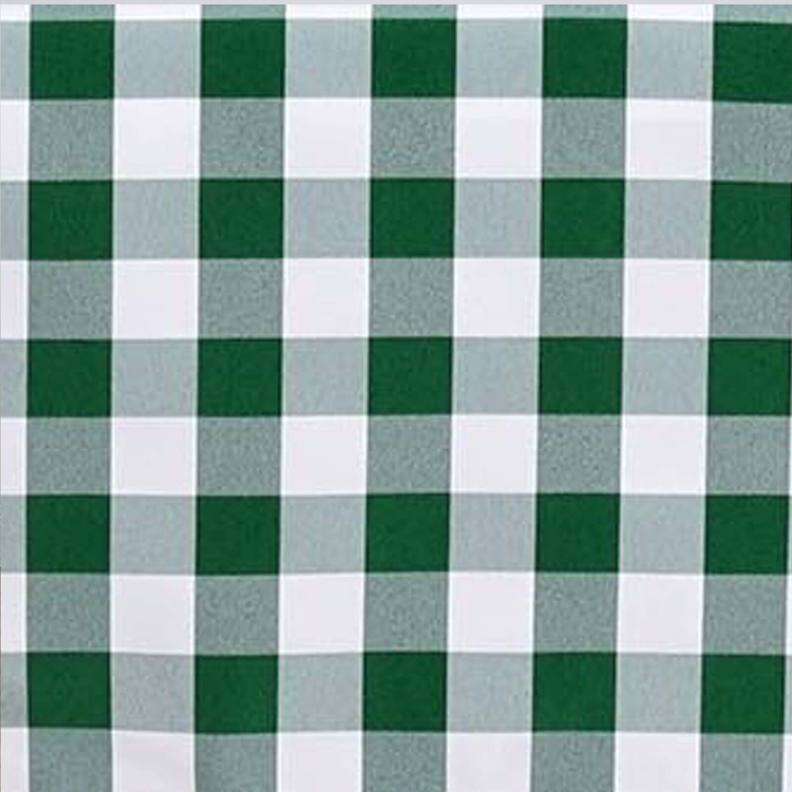 Polyester 54x54 Table Overlay Square Tablecloth White/Green - Checkered Buffalo Plaid Design for Casual Table Settings