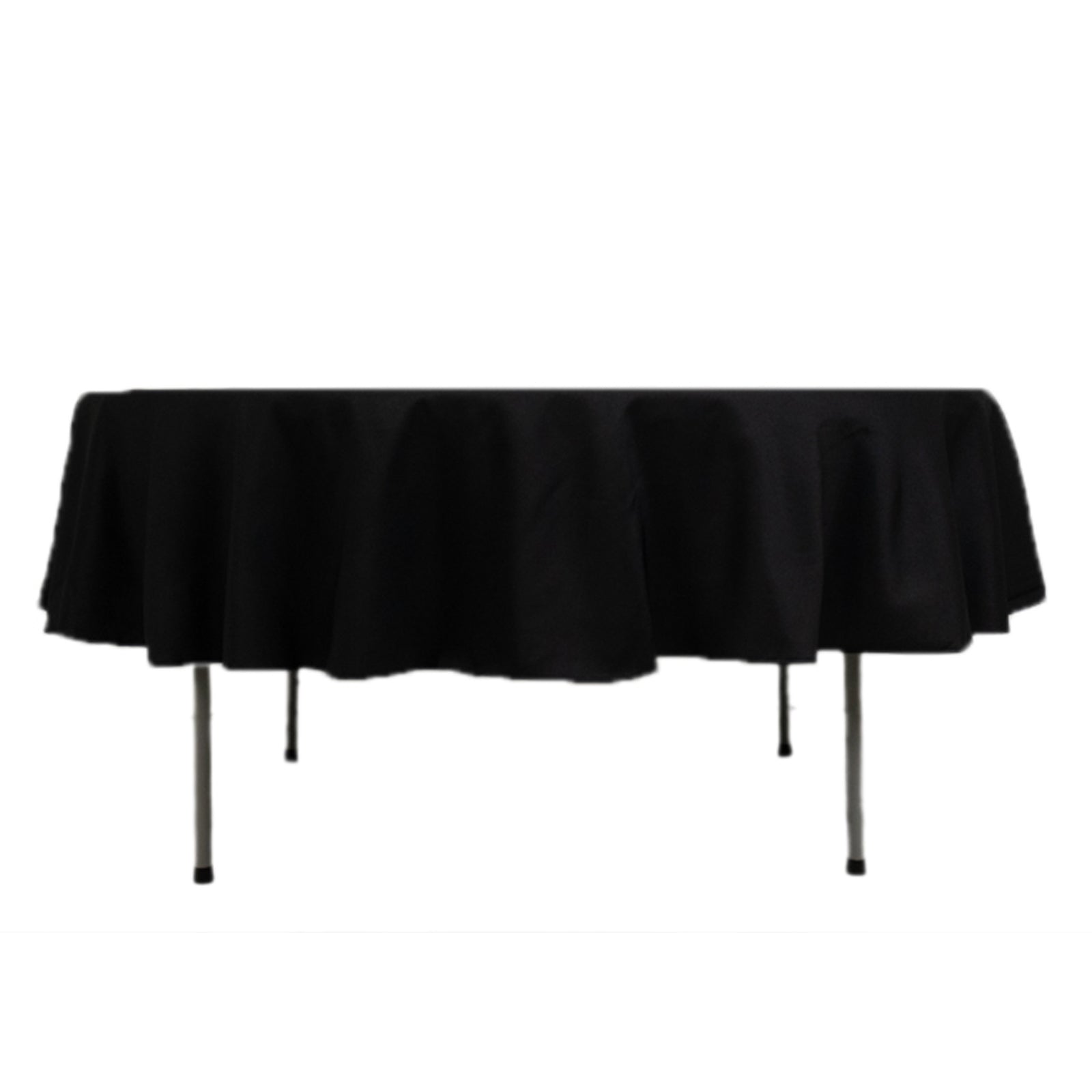 Fire Retardant Premium Polyester 90 Round Tablecloth Black - High-Performance Table Cover