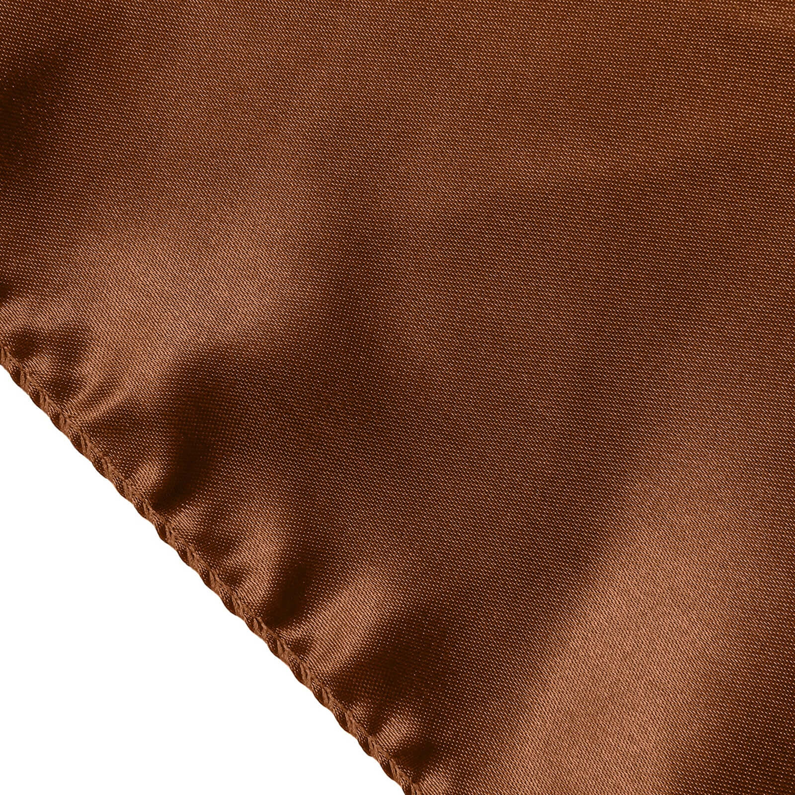 Satin Rectangular 60x102 Tablecloth Cinnamon Brown - Smooth and Lustrous Table Cover