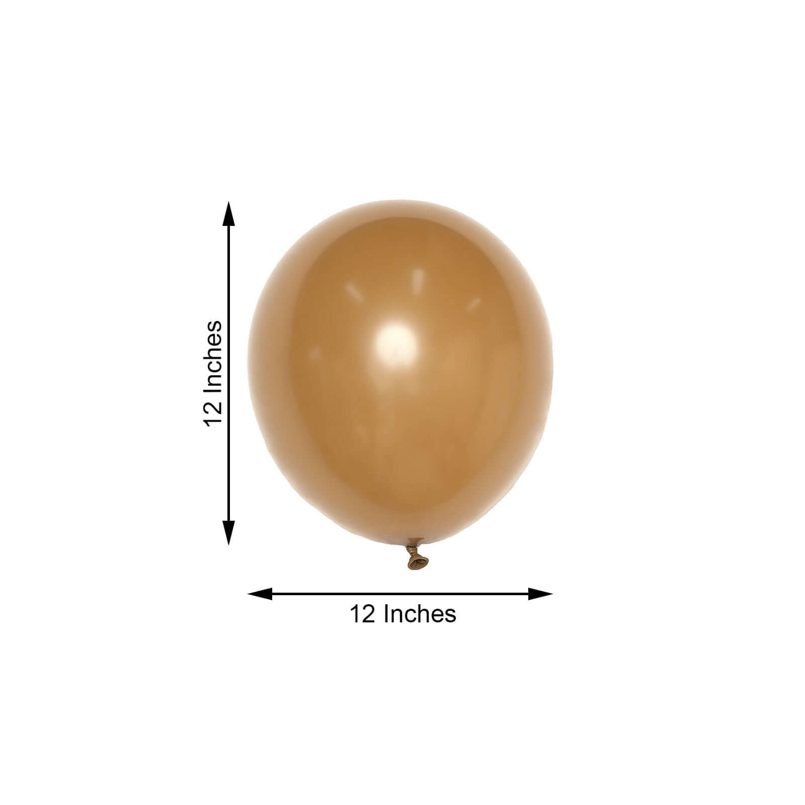 25 Pack 12 Matte Pastel Caramel Helium or Air Latex Party Balloons