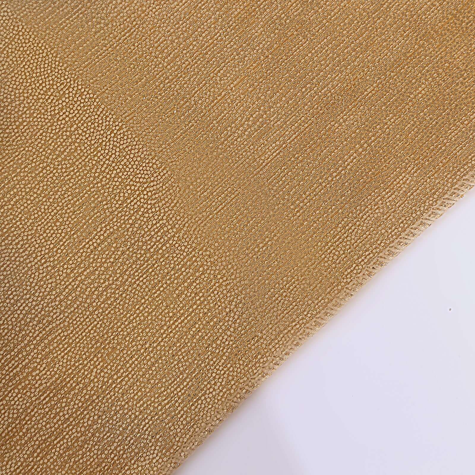 Polyester 12x108 Table Runner Gold Shimmer Sequin Dots - Wrinkle-Free Finish for Upscale Occasions