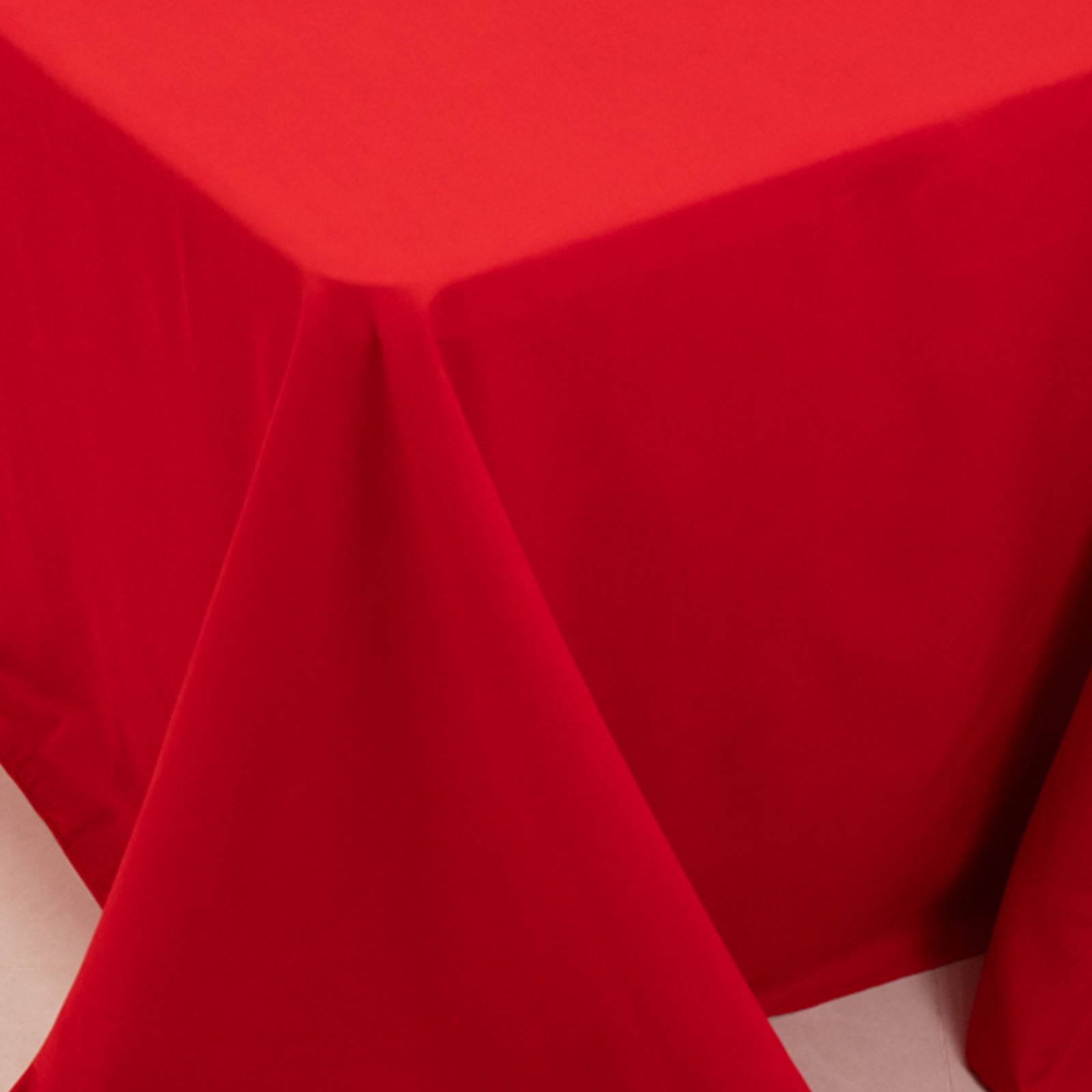 Cotton Blend 90x156 Rectangle Tablecloth Red - Seamless Wrinkle-Resistant Table Cover