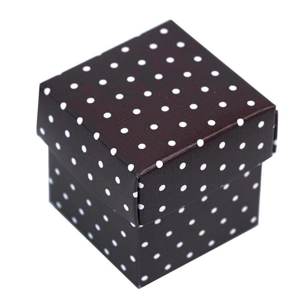 100 Pack 2 Chocolate White Polka Dot Party Favor Candy Gift Boxes