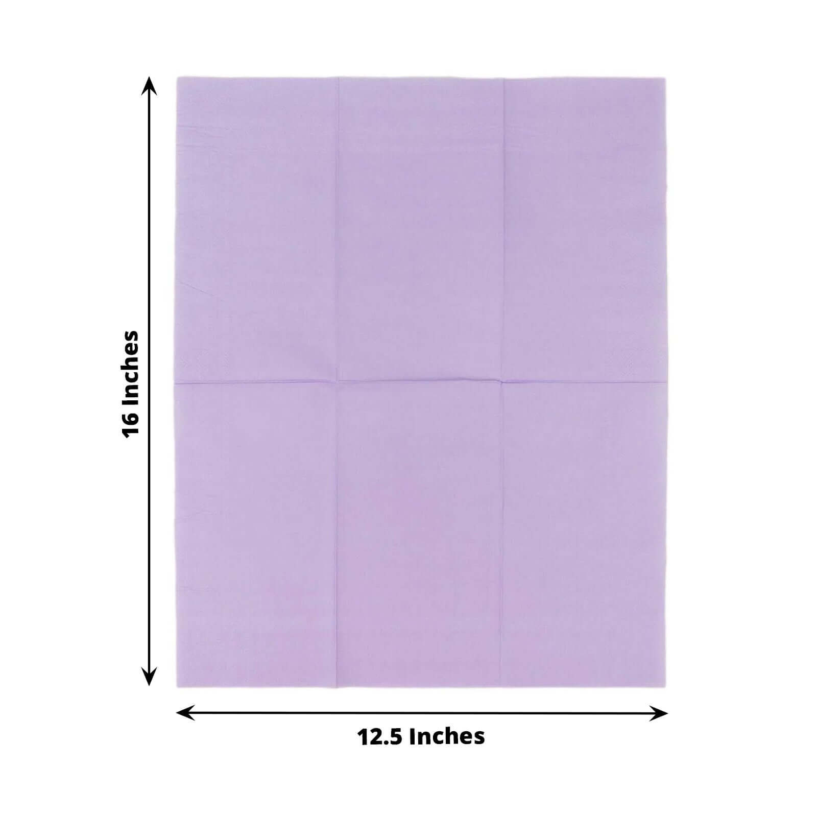 50-Pack Paper Napkins Soft Lavender Lilac - Disposable 2-Ply Cocktail and Beverage Napkins for Weddings