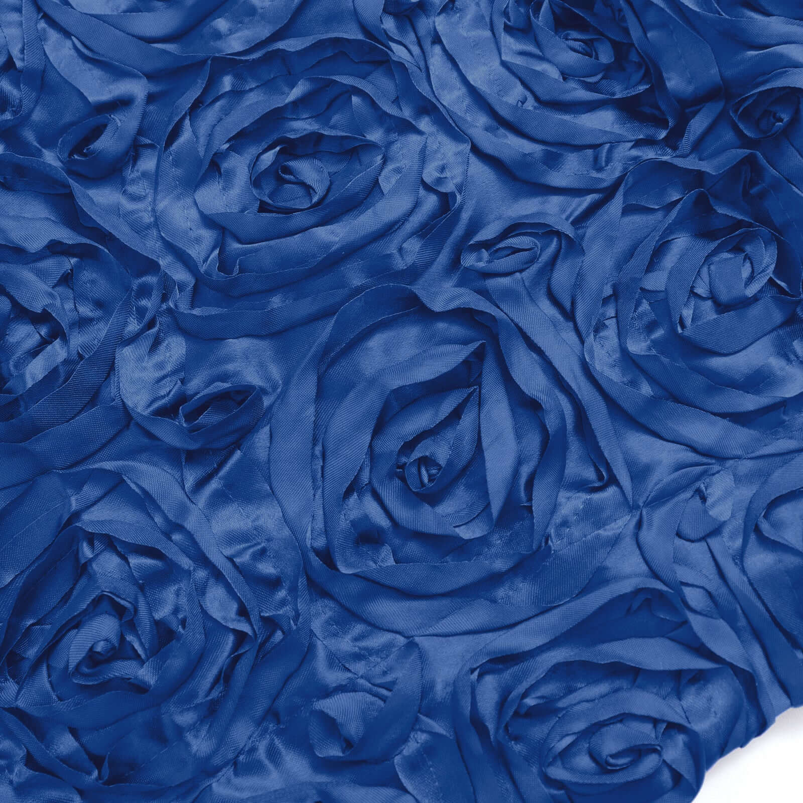 8ftx8ft Royal Blue Satin Rosette Event Curtain Drapes, Backdrop Event Panel