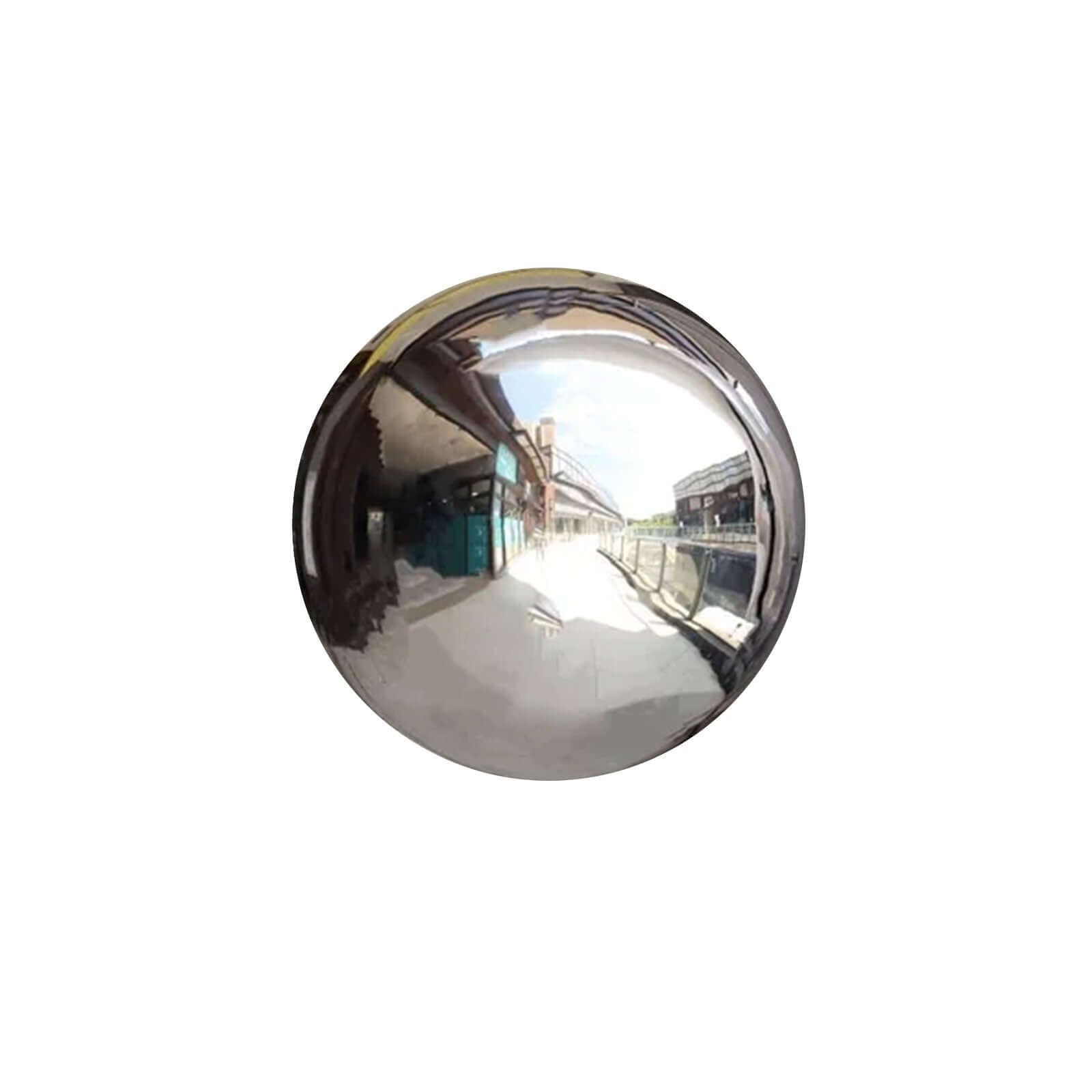 2-Pack Gazing Globe Mirror Ball Reflective Hollow Stainless Steel Silver Spheres - Decorative Outdoor Garden Display 12