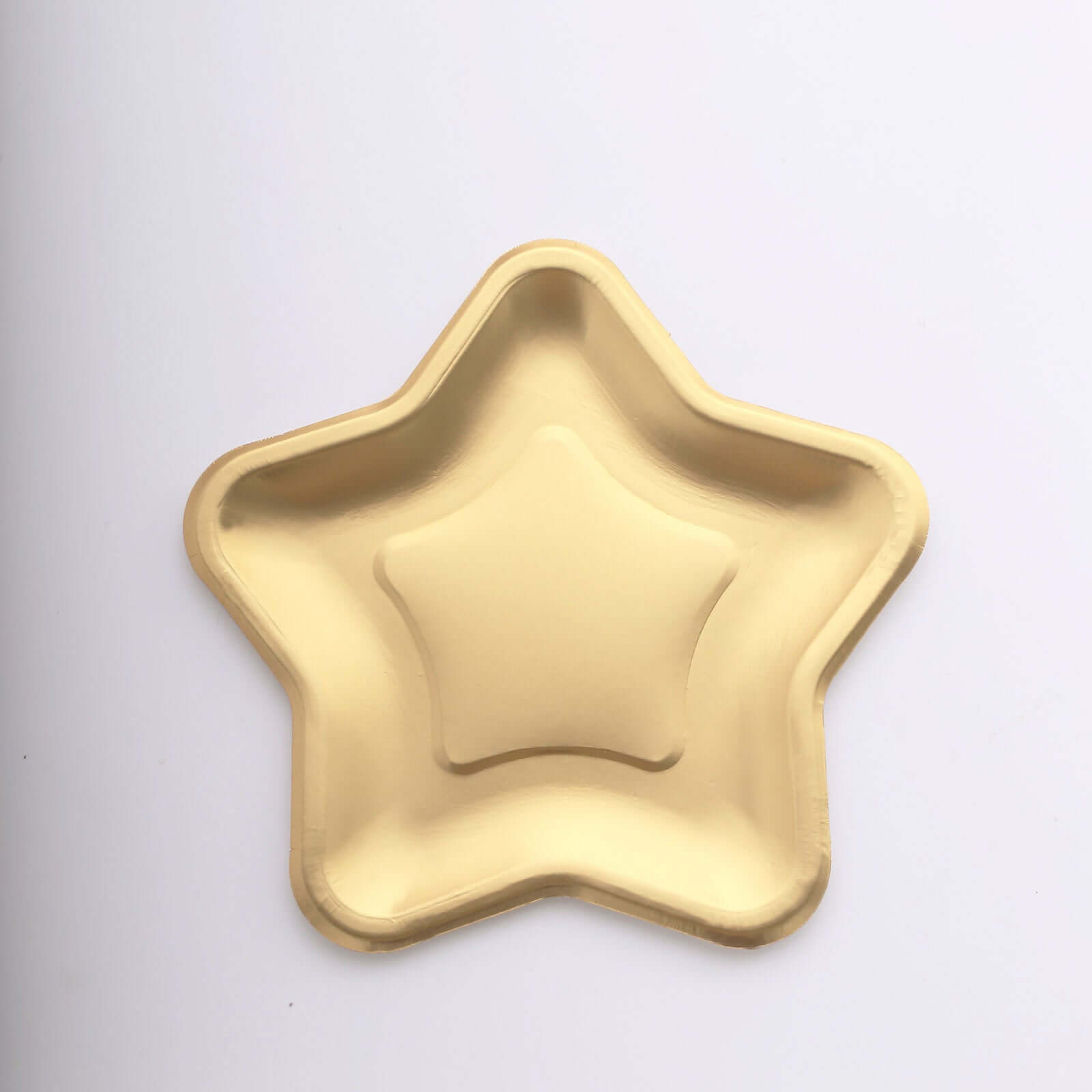 25-Pack Paper Star Shaped Dessert Plates in Matte Gold - Eco-friendly Disposable 300GSM Salad Appetizer Plates for Festive Occasions 7