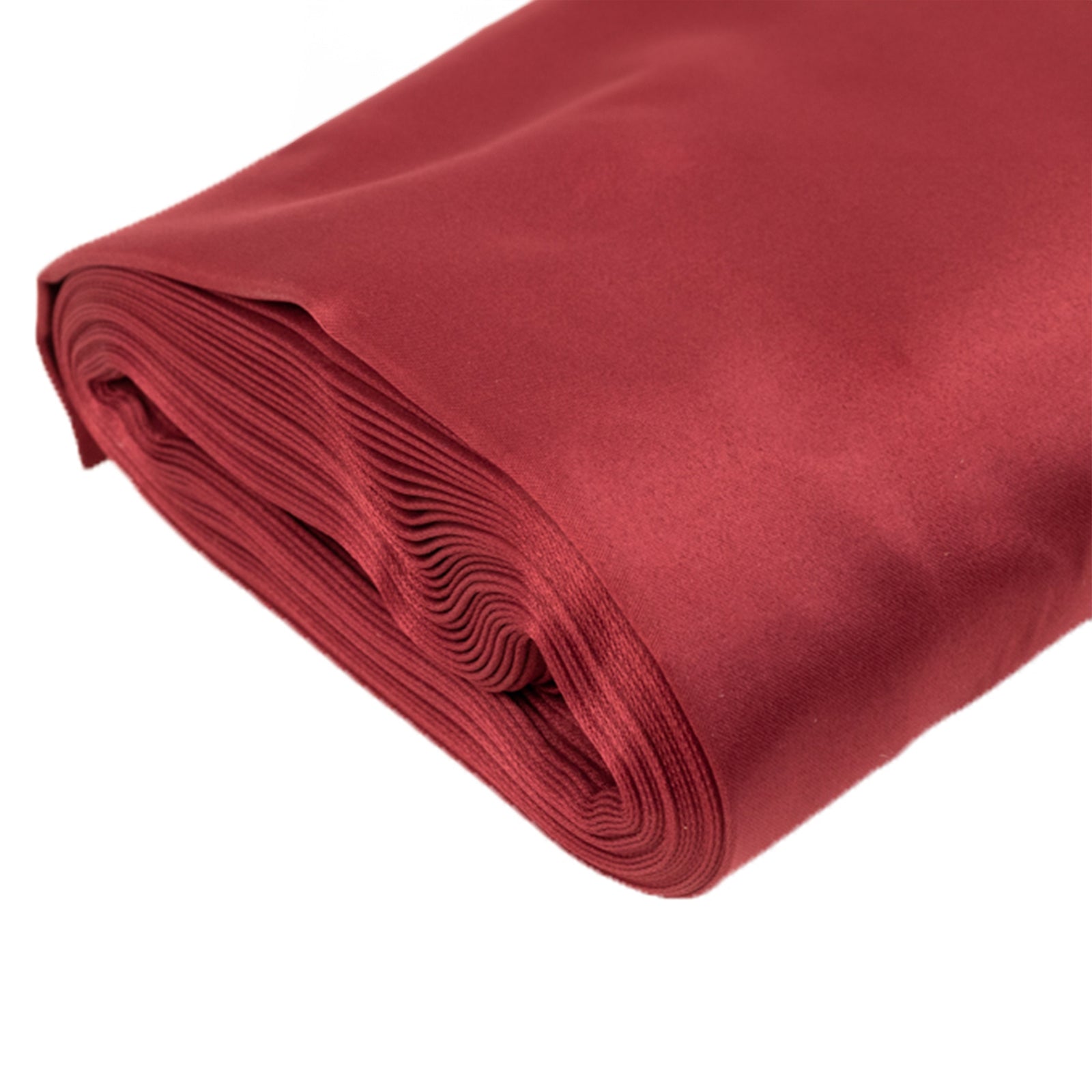 54x10 Yards Burgundy Lamour Satin Fabric Bolt, Heavy Matte Satin Fabric By The Yard