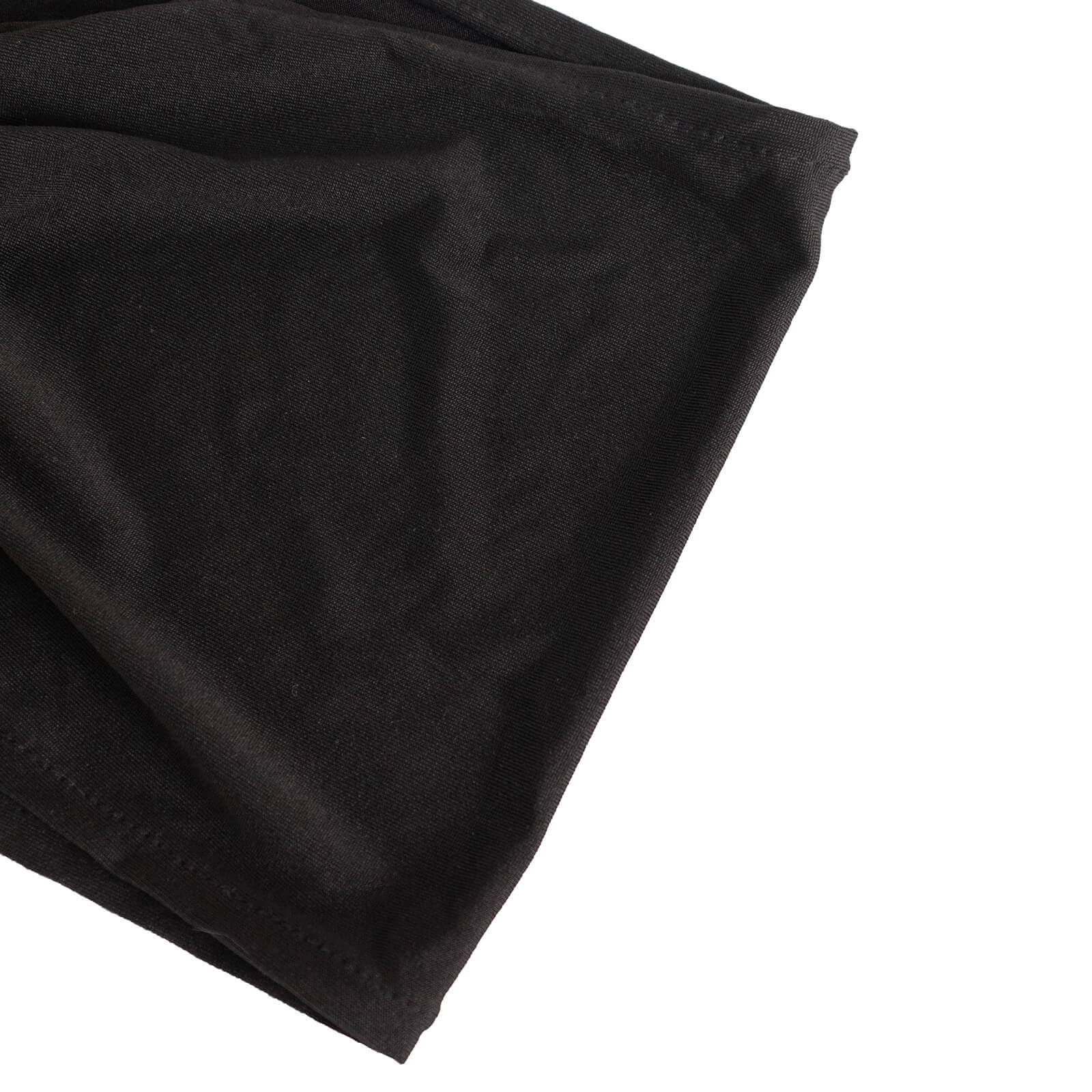 5 Pack Spandex Chair Sashes Black Ruffled Style - Wide Easy to Use Stretch Chair Bands 8x13