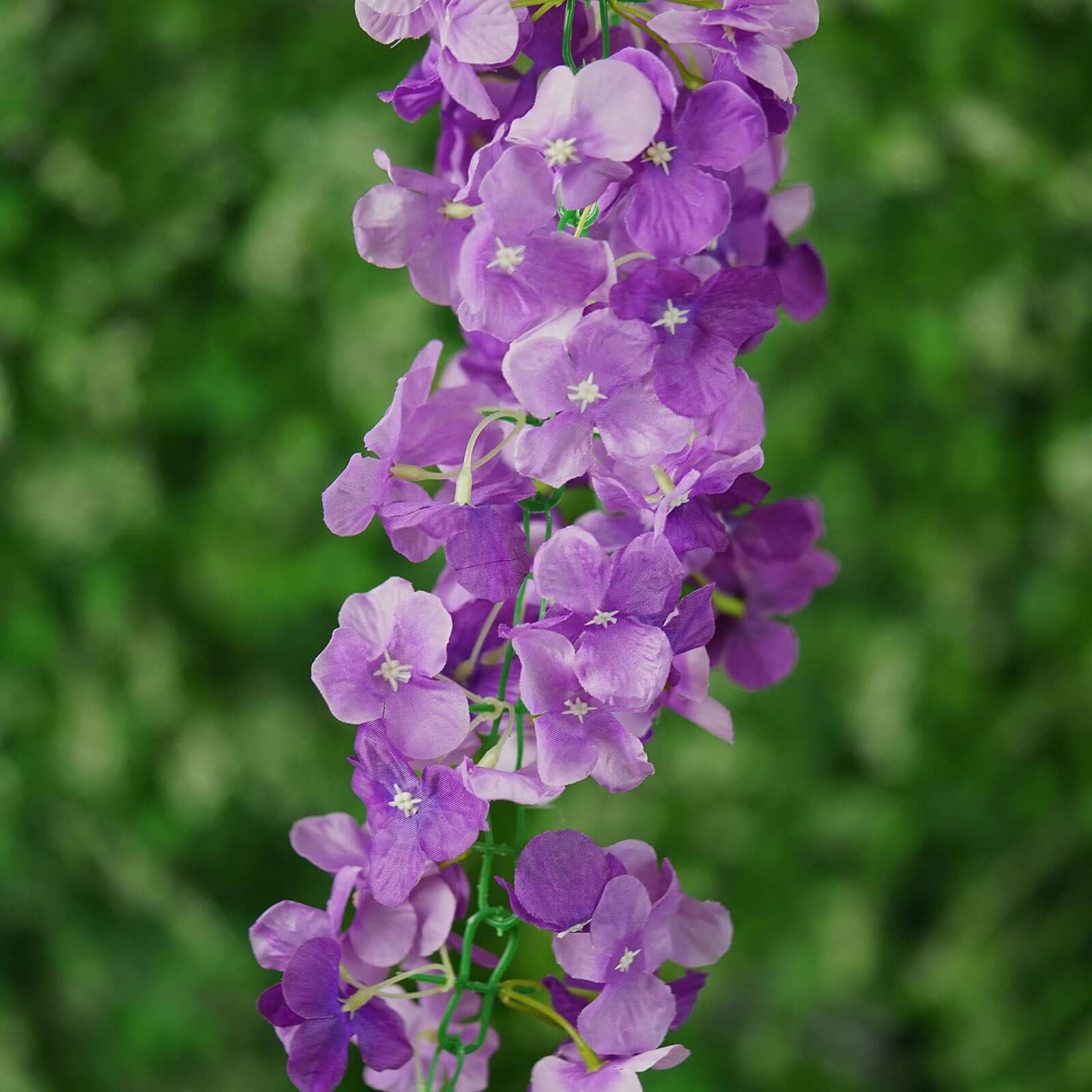 7ft Purple Artificial Silk Hydrangea Hanging Flower Garland Vine