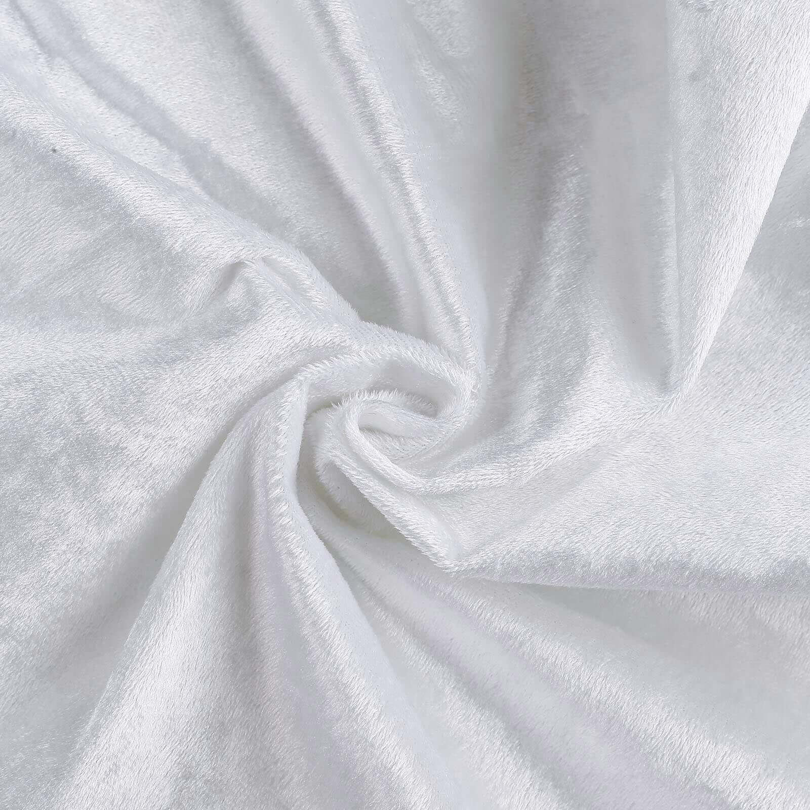 Premium Velvet 90x156 Rectangle Tablecloth White - Reusable Soft & Seamless Table Cover