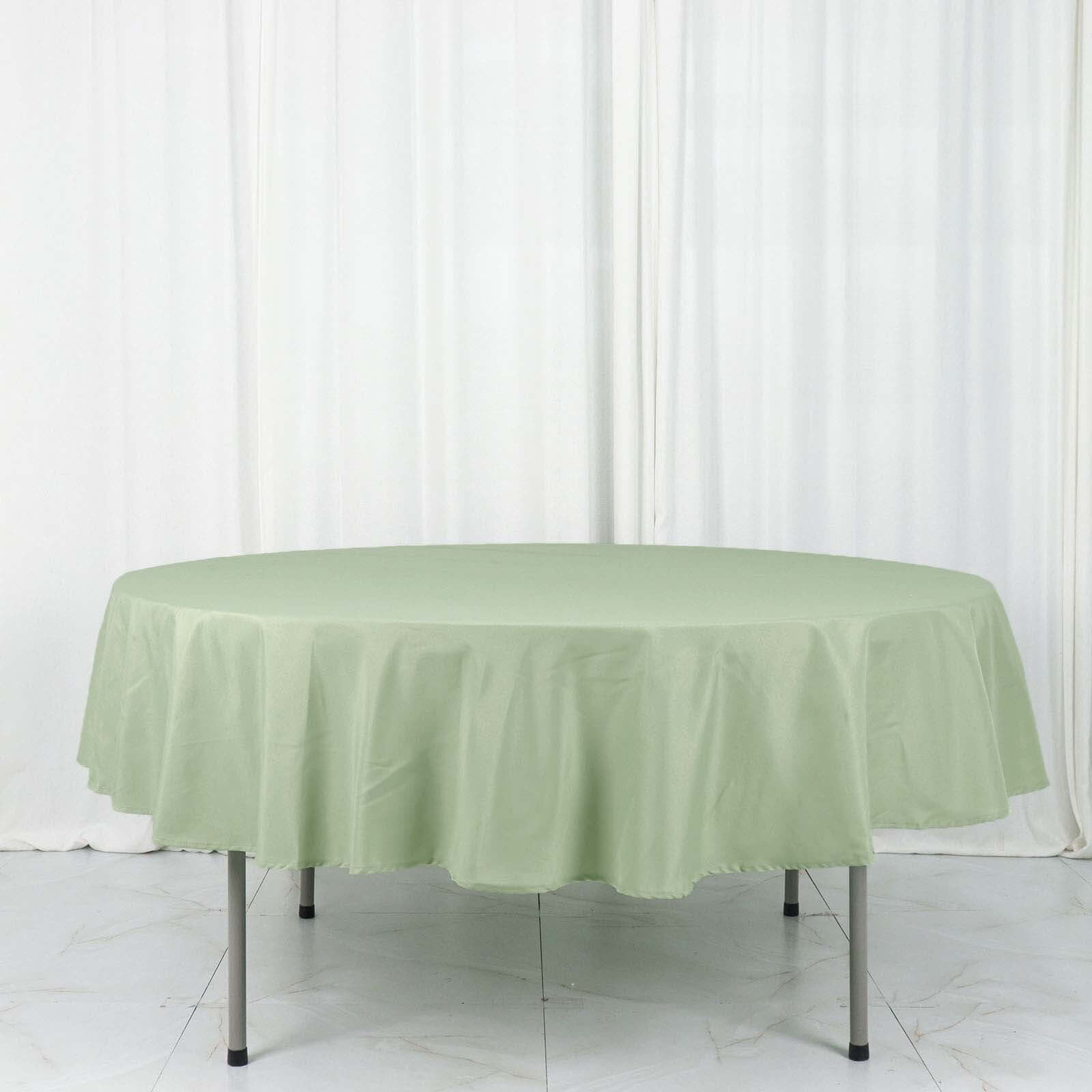 Polyester 90 Round Tablecloth Sage Green - Stain & Wrinkle-Resistant Table Cover