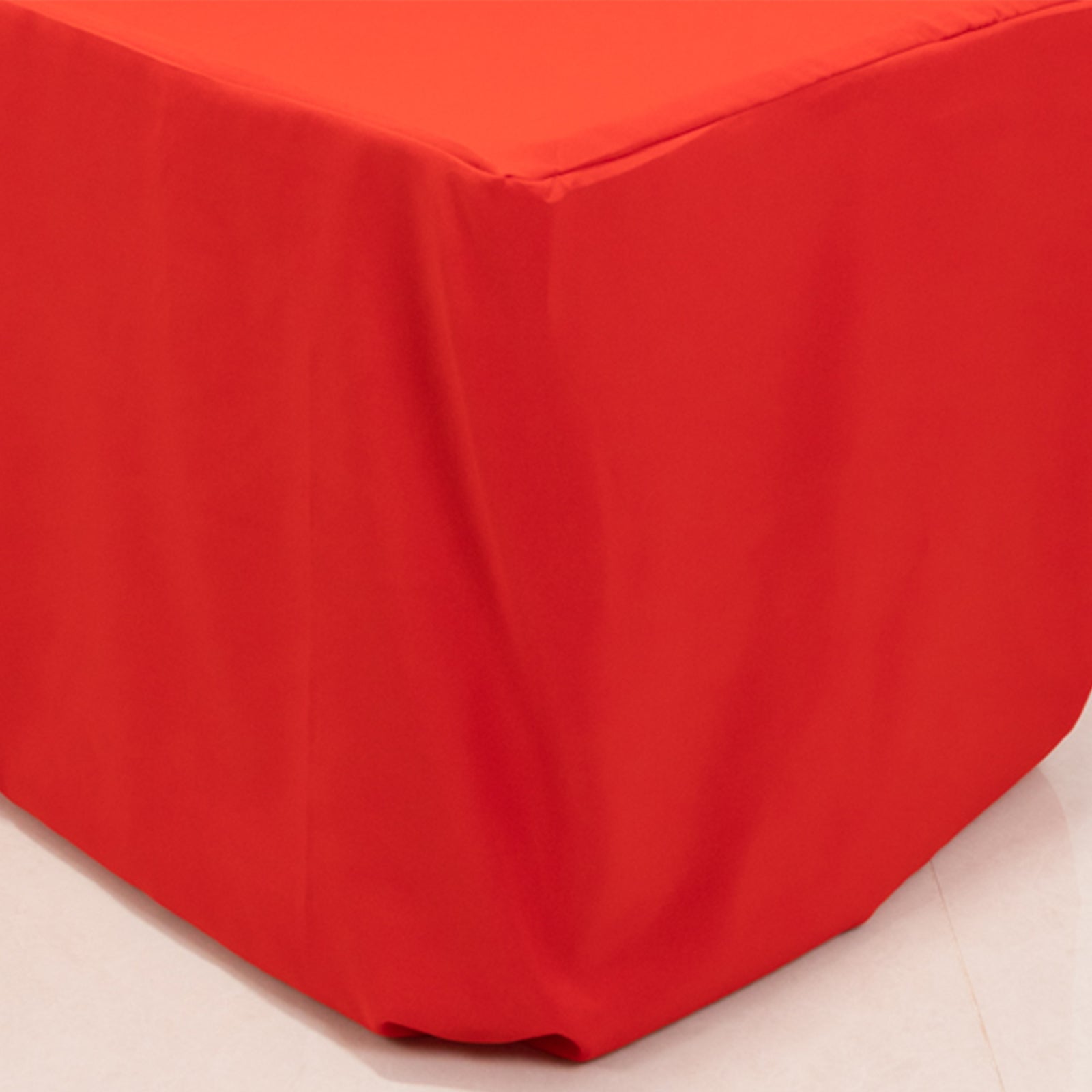 Premium Polyester 6ft Rectangle Tablecloth Red Durable Fitted 220GSM Table Cover