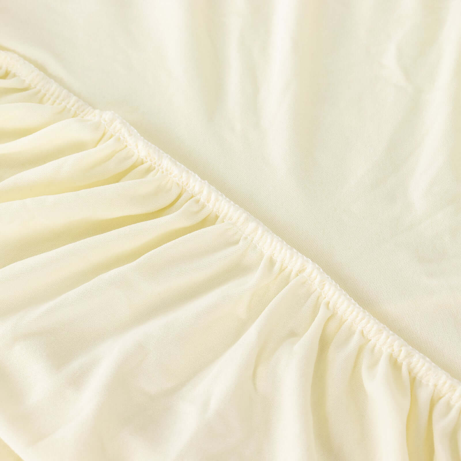 Spandex Round 5ft Table Skirt Ivory with Wavy Skirt-Like Effect Stylish Table Cover